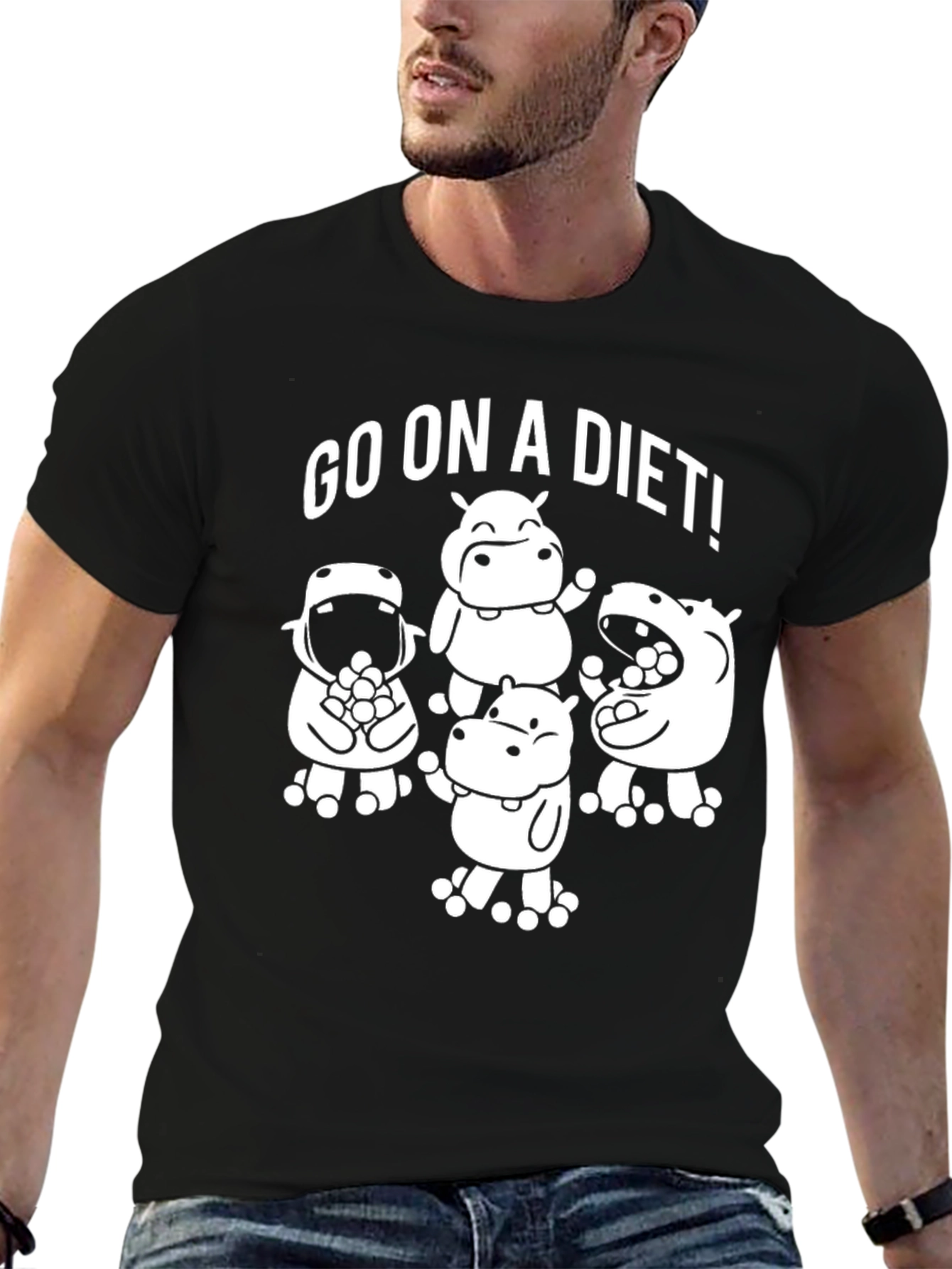 Go On a Diet Hippo Graphic Tee
