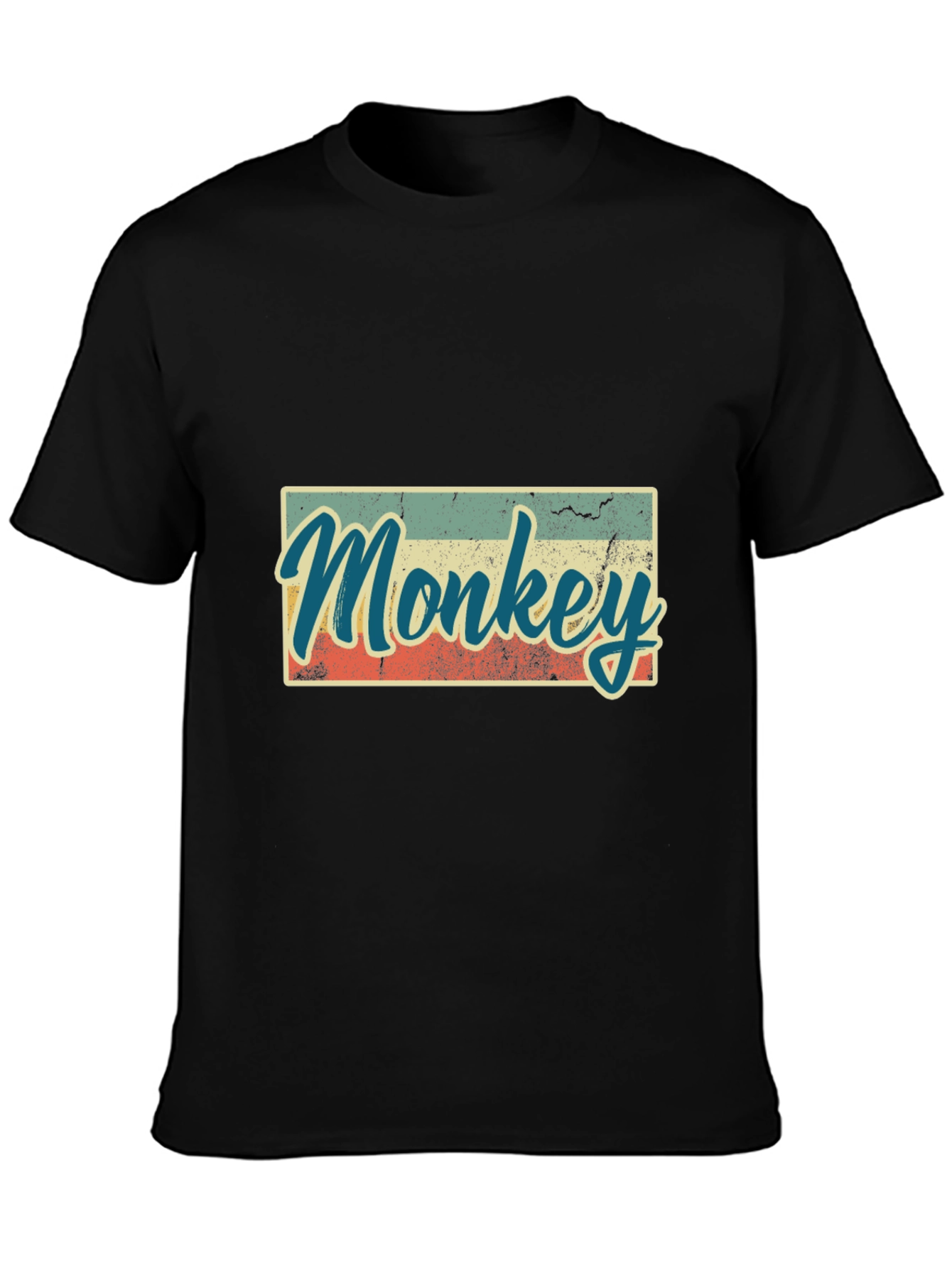 Retro Monkey Graphic T-Shirt - Casual Tee