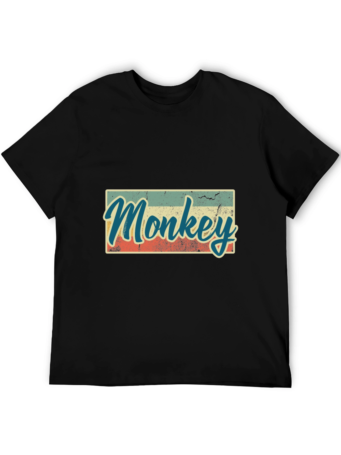 Retro Monkey Graphic T-Shirt - Casual Tee