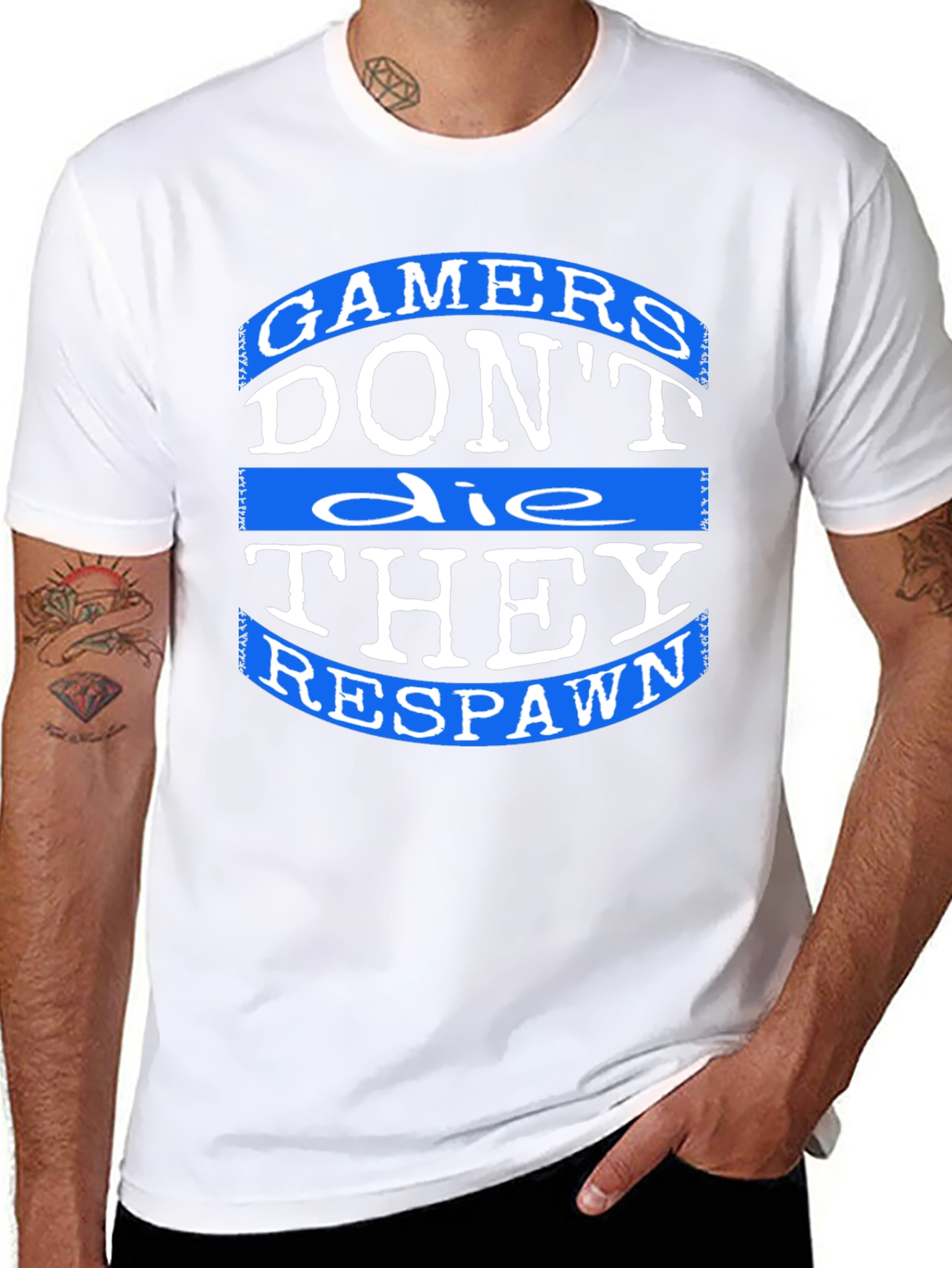 Gamers Dont Die T-Shirt - They Respawn
