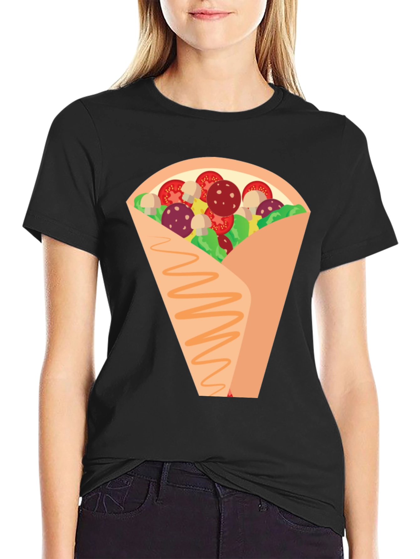 Novelty Crepe Graphic T-Shirt