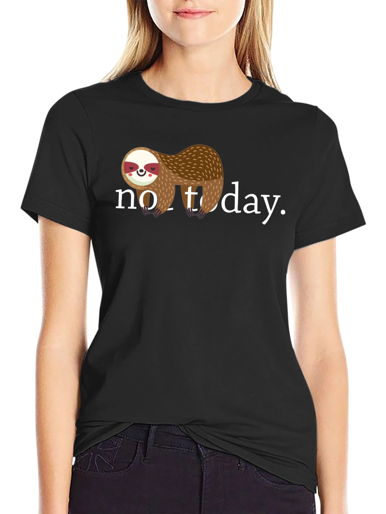 No Today Sloth Graphic Tee - Relaxed Fit