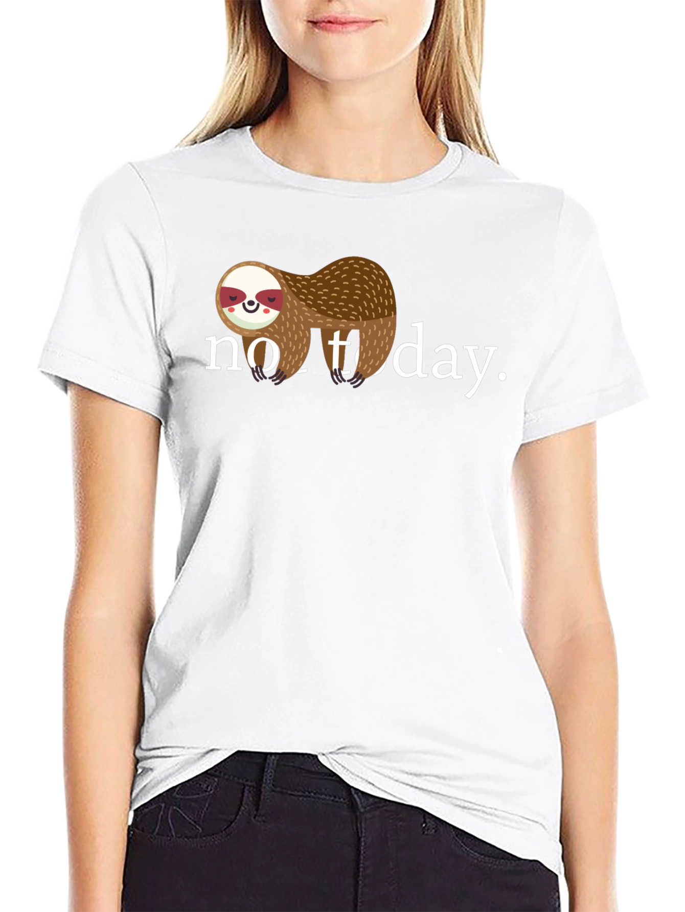 No Today Sloth Graphic Tee - Relaxed Fit