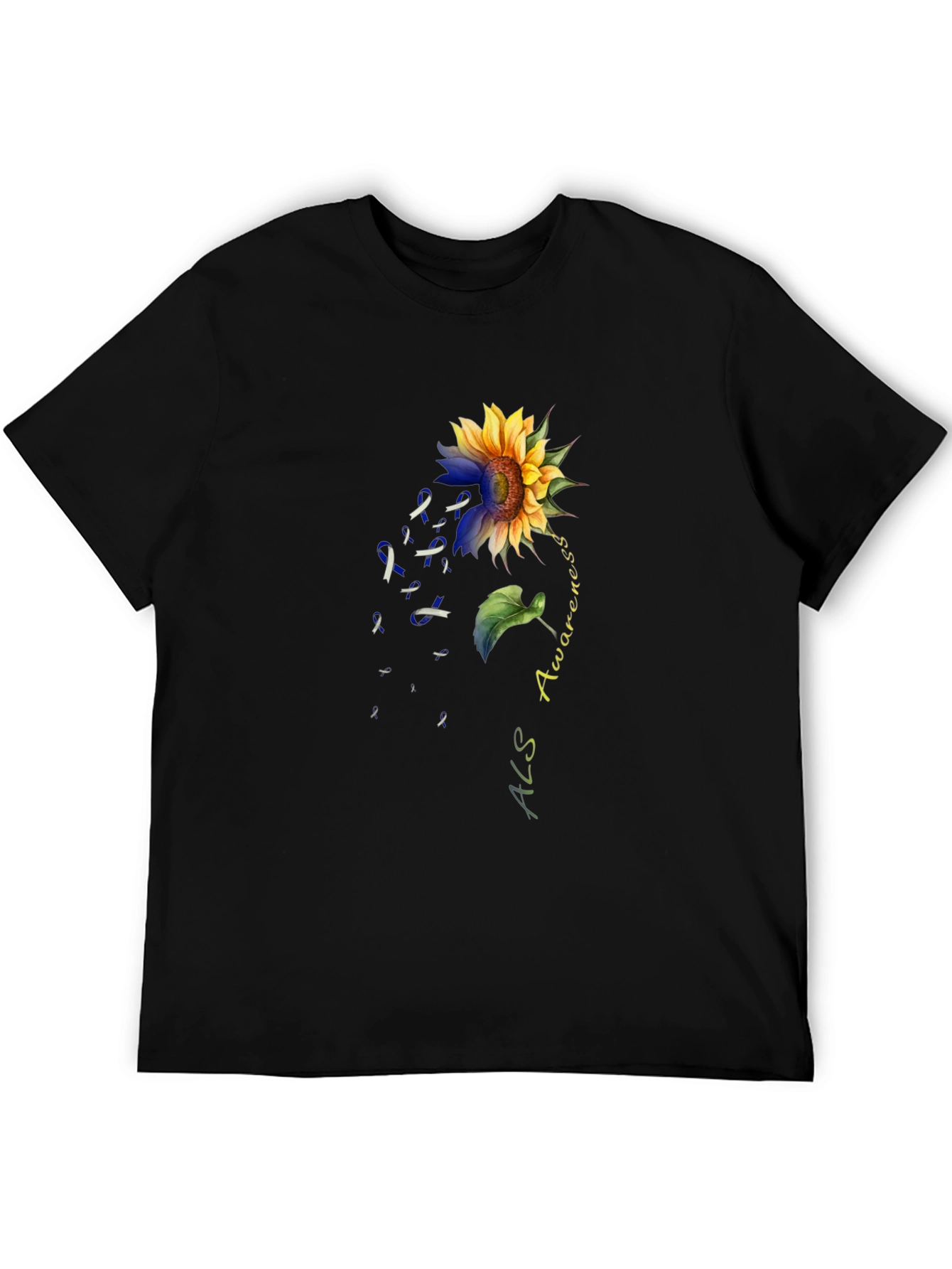 ALS Awareness Sunflower Graphic T-Shirt