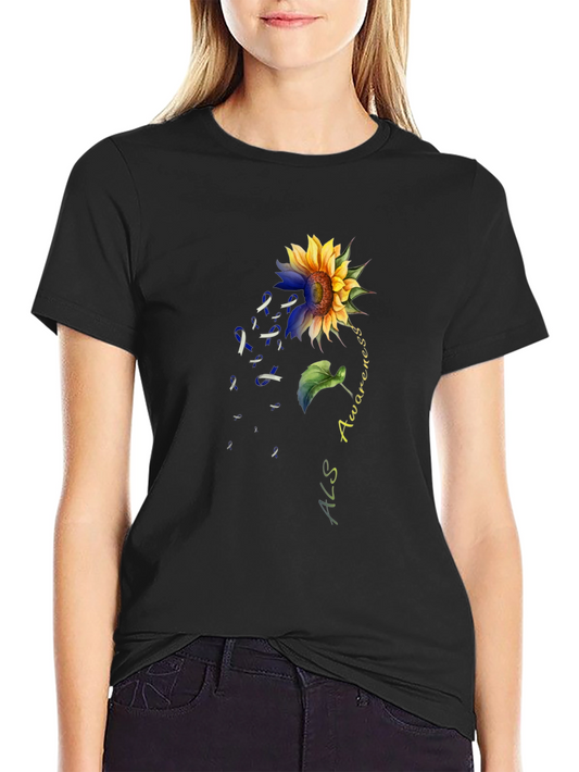 ALS Awareness Sunflower Graphic T-Shirt