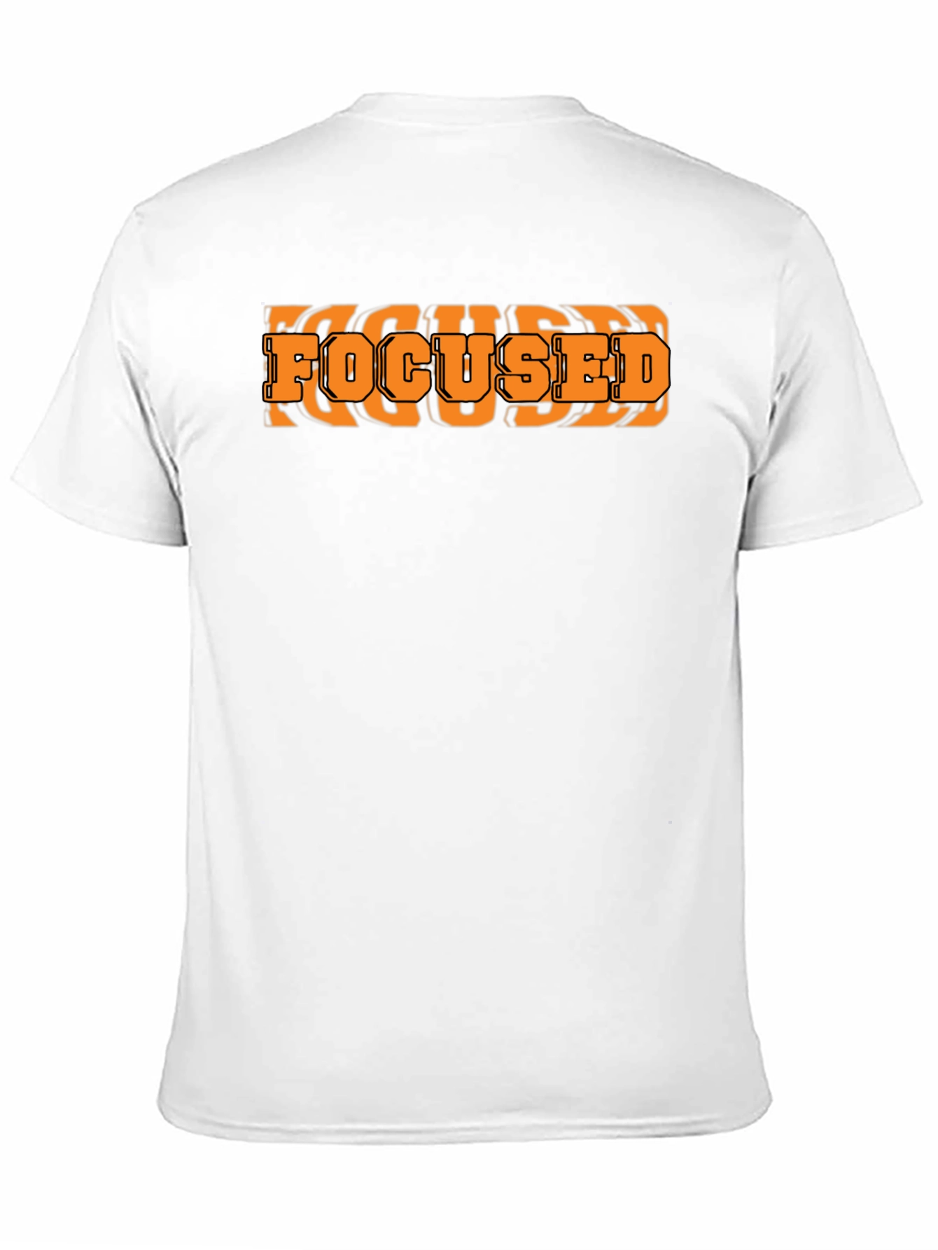 Focused Graphic Print Black T-Shirt