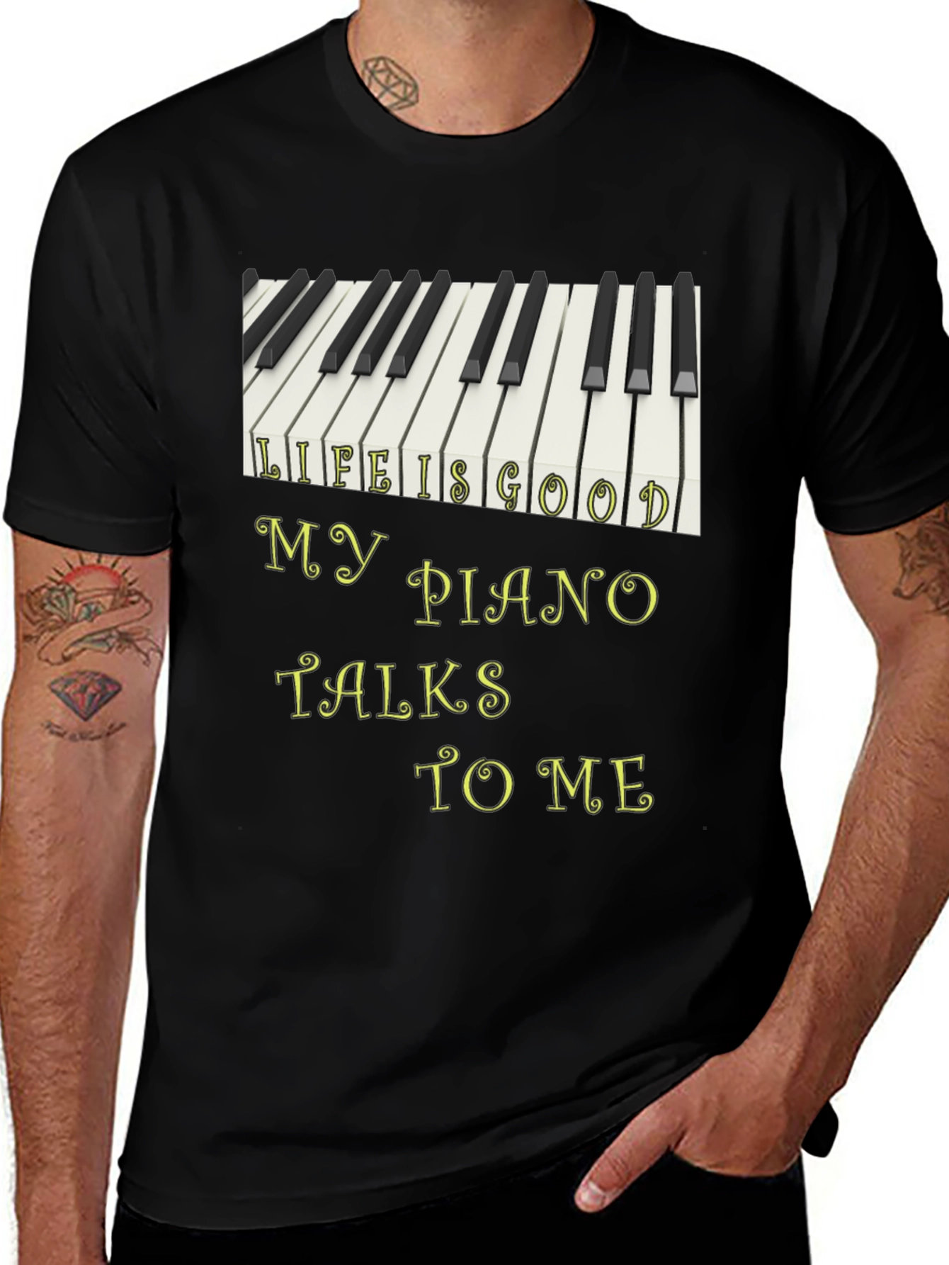 Life Is Good Piano T-Shirt