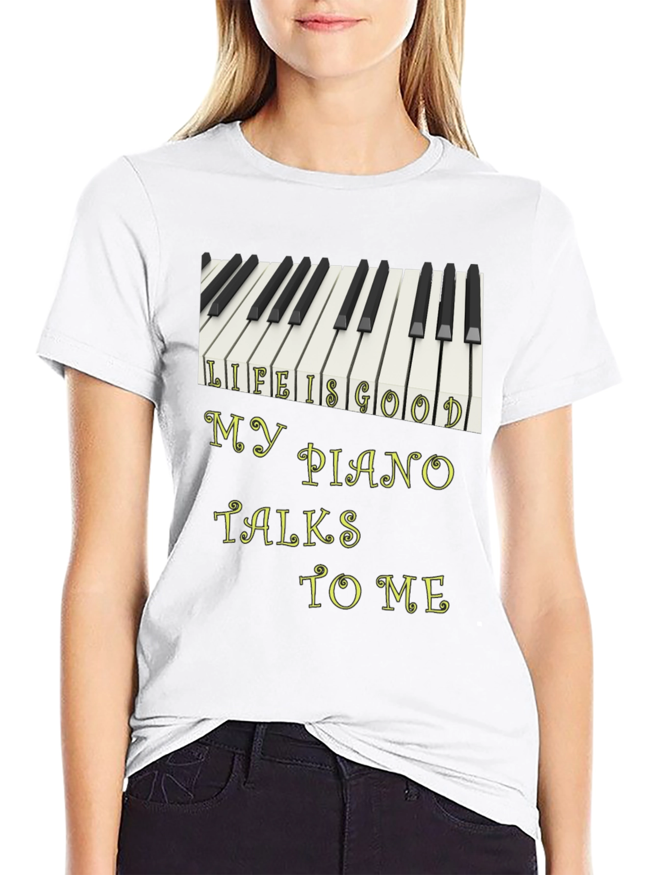 Life Is Good Piano T-Shirt