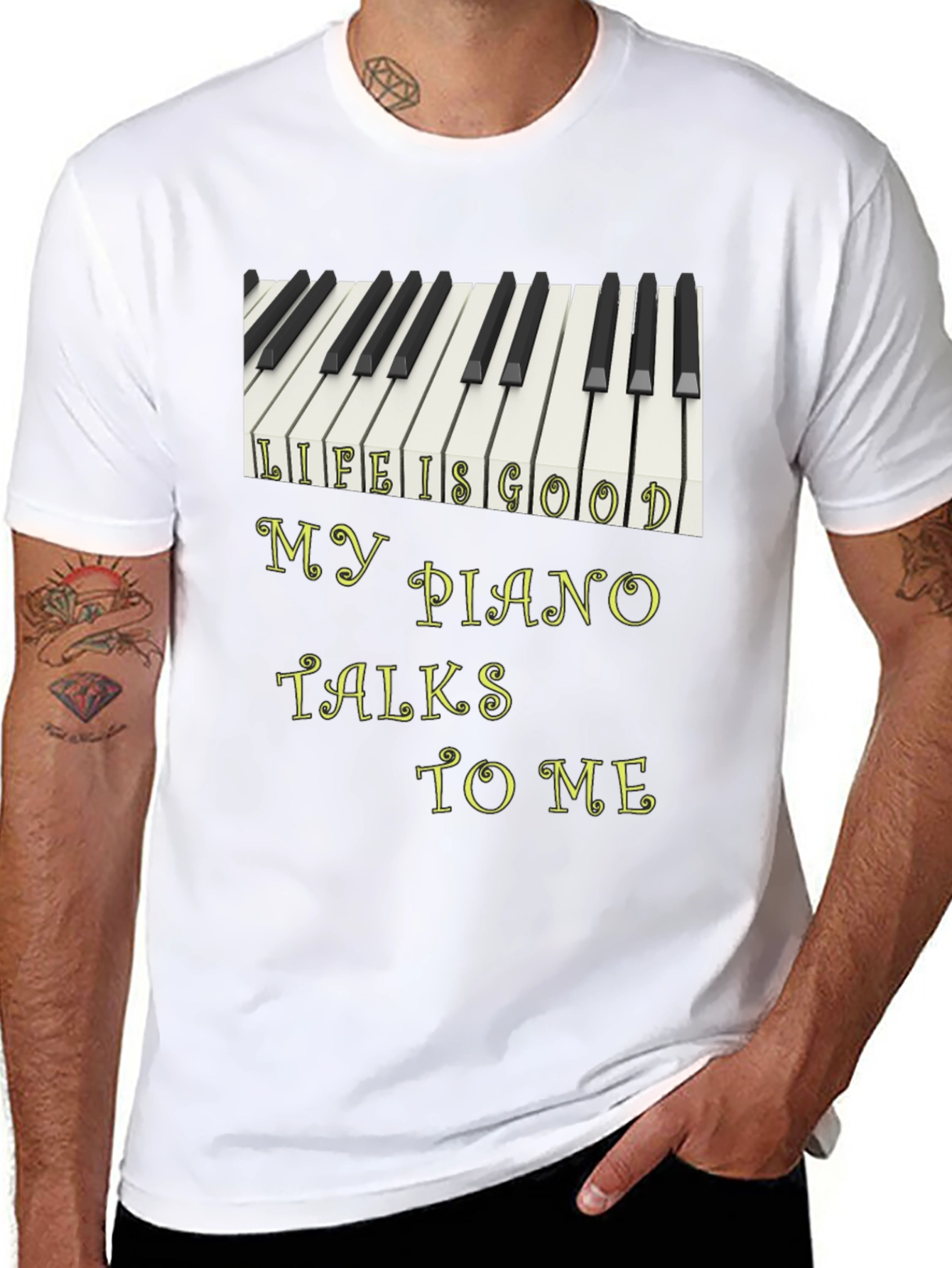 Life Is Good Piano T-Shirt