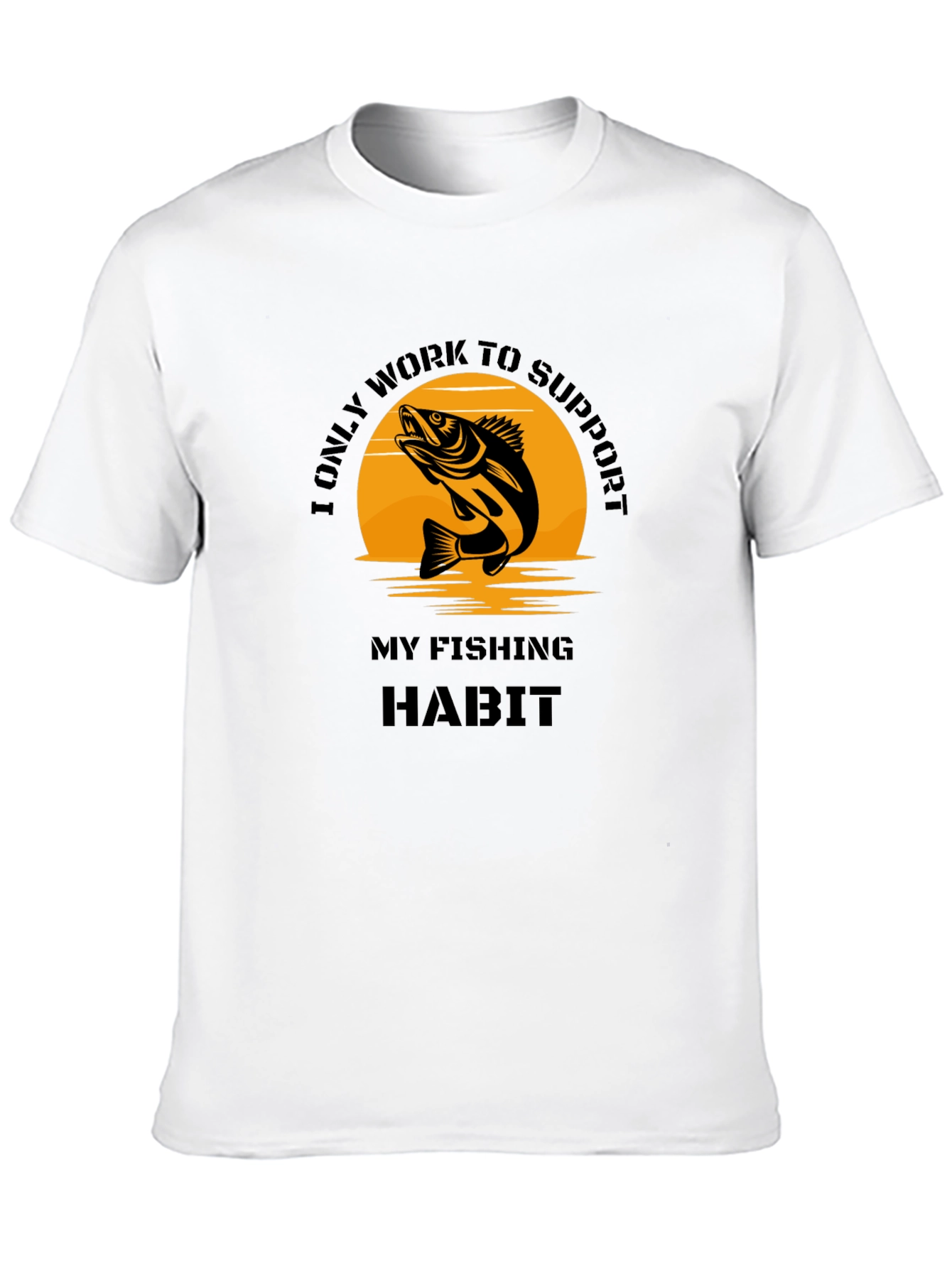 Fishing Habit Graphic Tee - Black