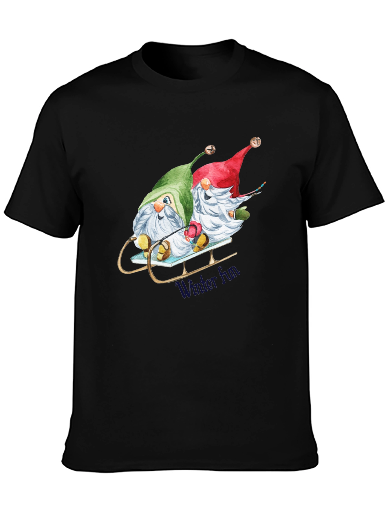 Holiday Gnome Sled T-Shirt