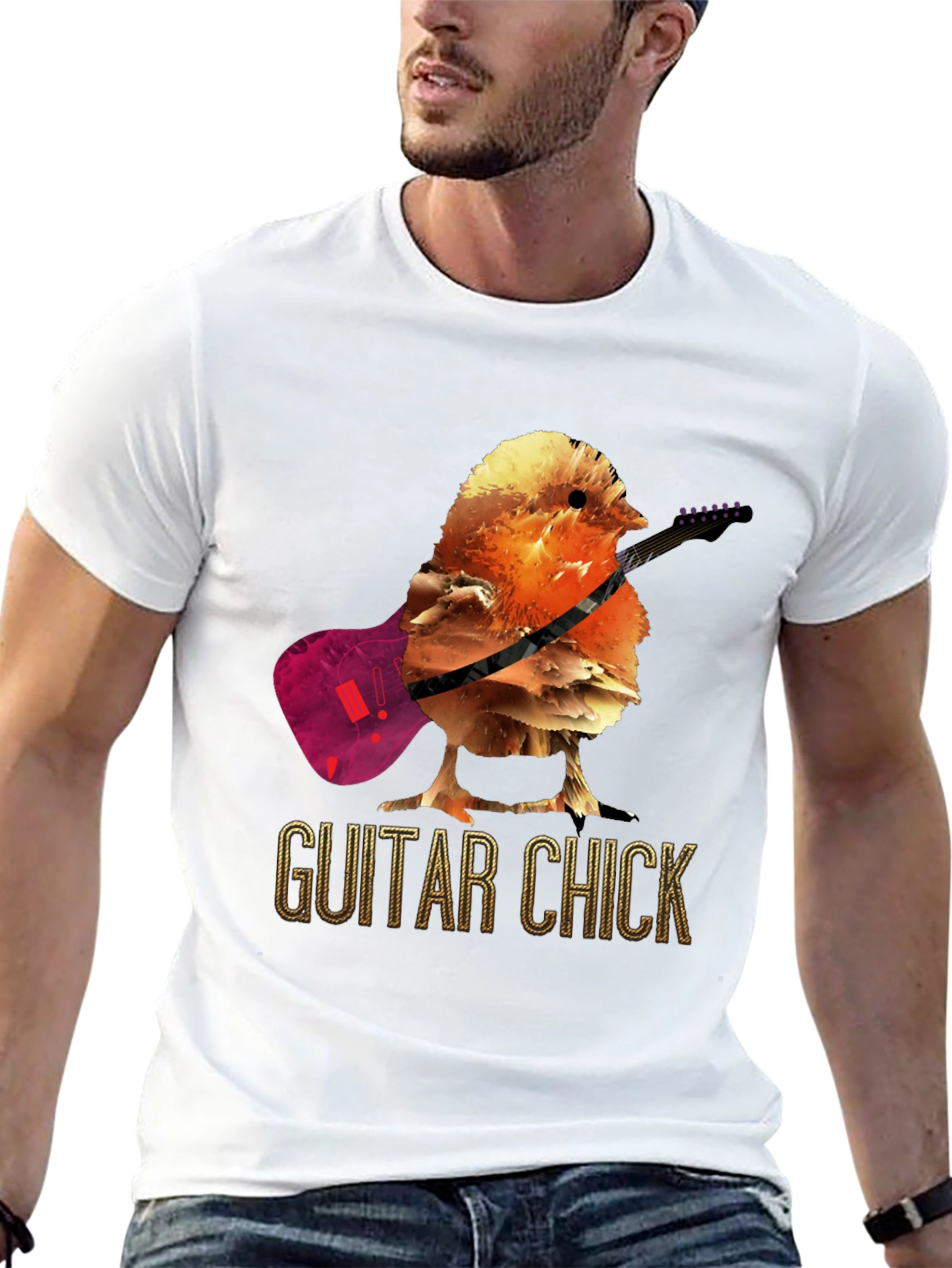 Guitar Chick T-Shirt - Music Bird Tee