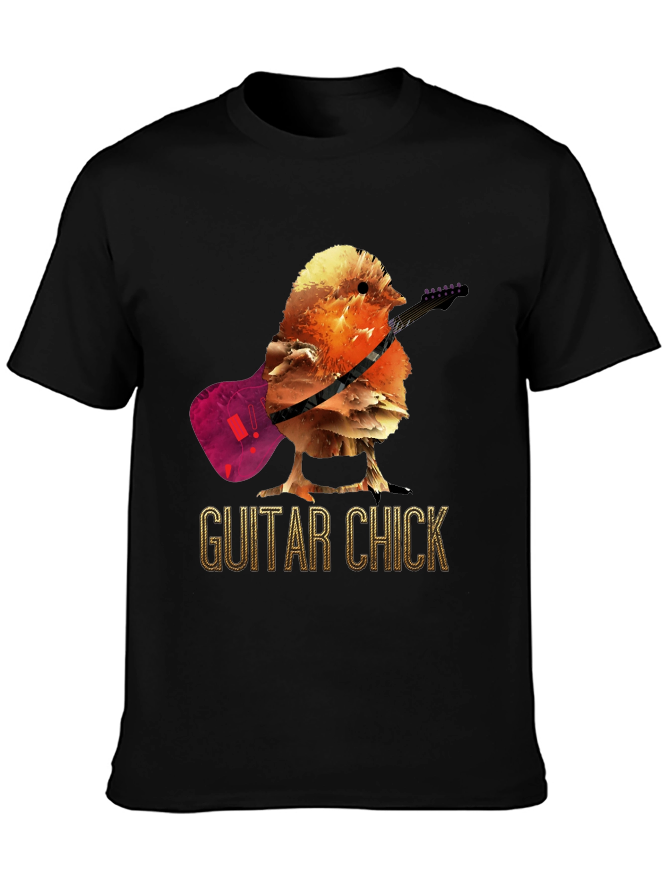 Guitar Chick T-Shirt - Music Bird Tee