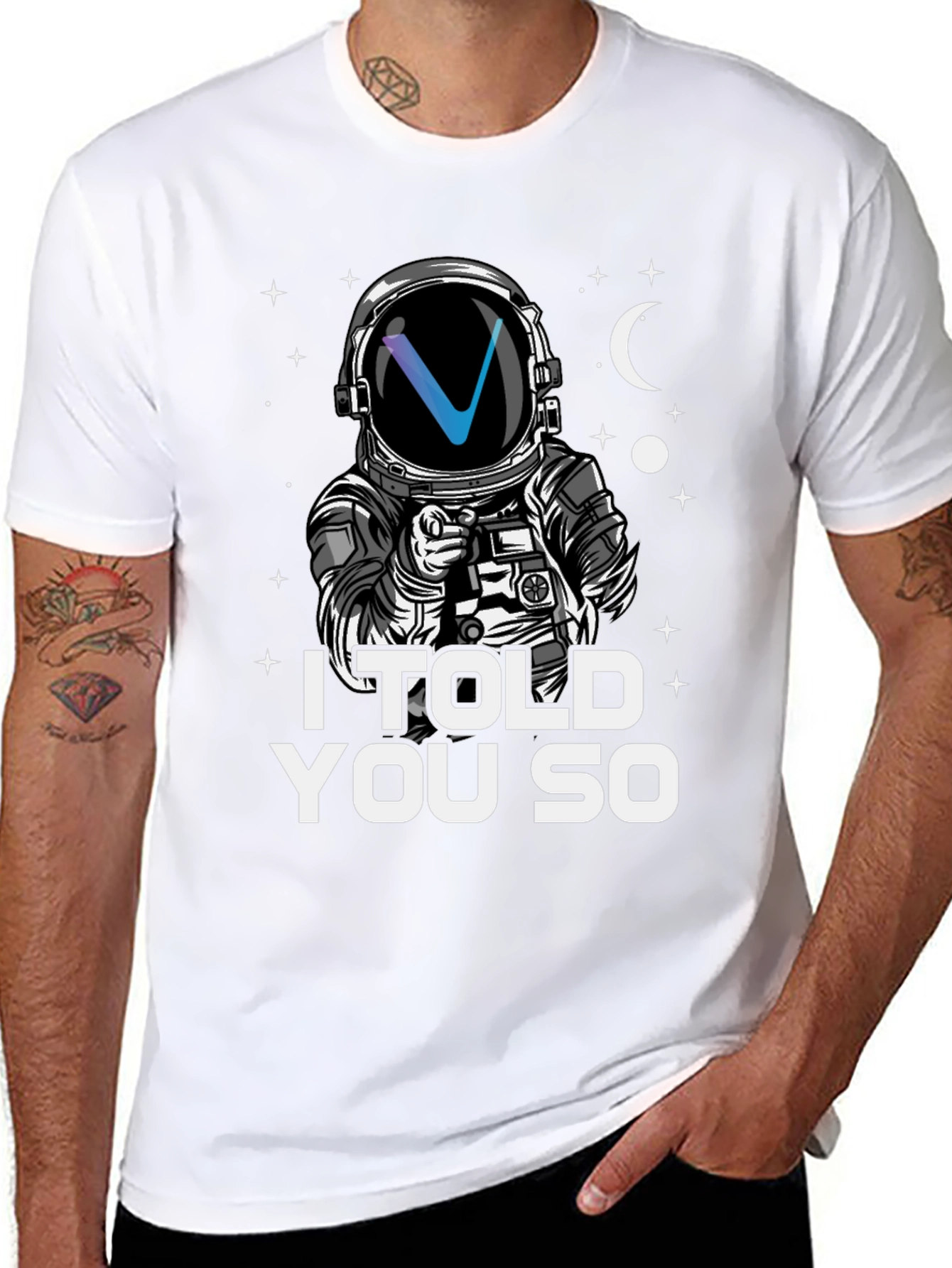 I Told You So T-Shirt Astronaut Crypto Design