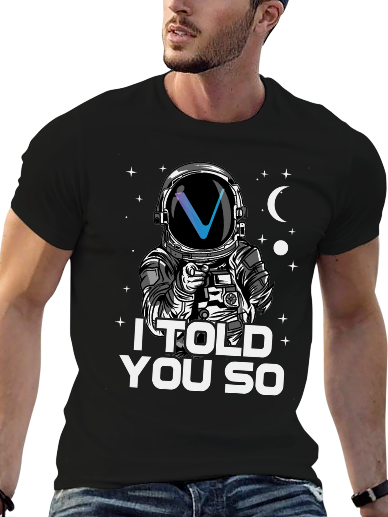 I Told You So T-Shirt Astronaut Crypto Design