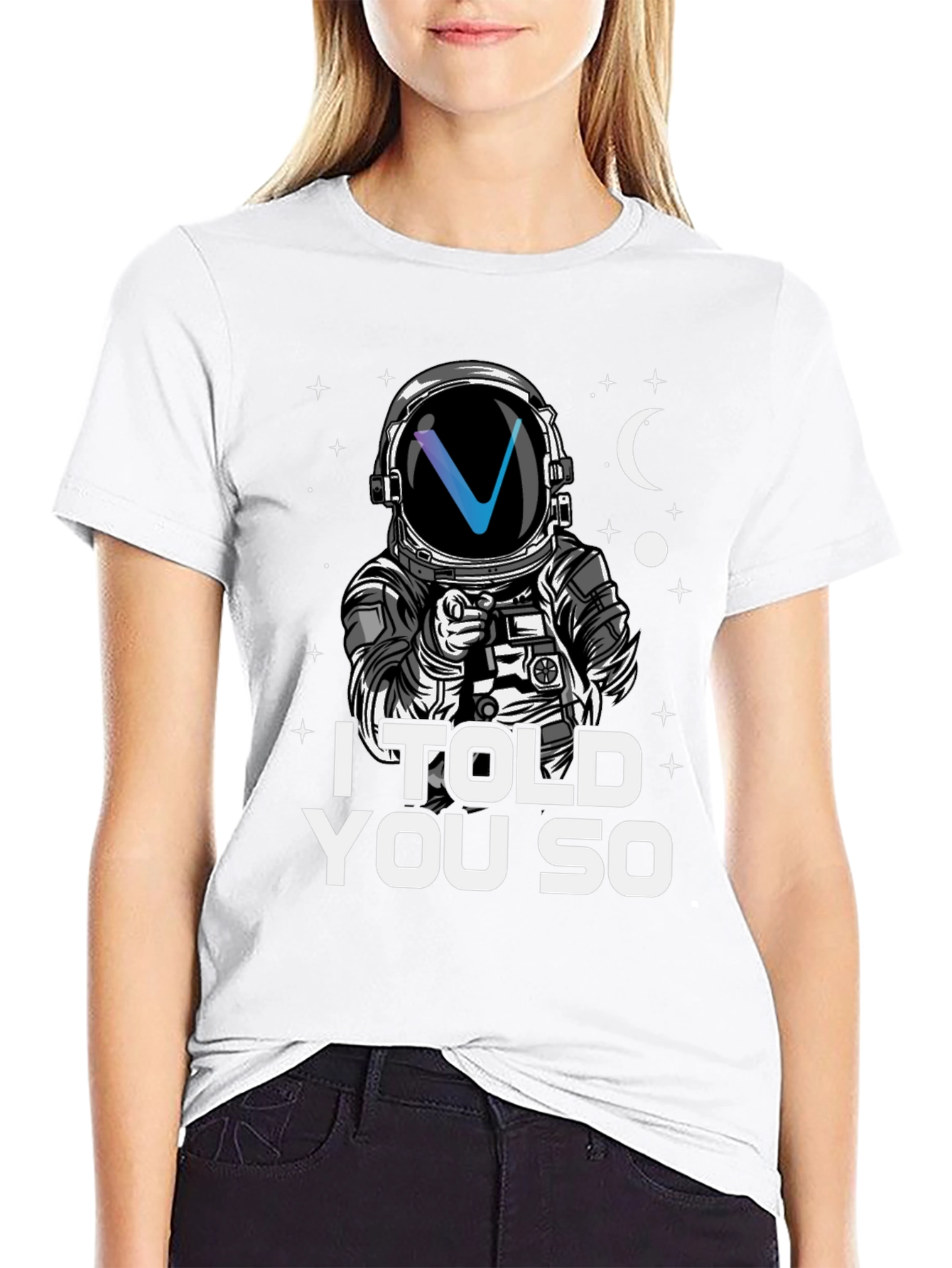 I Told You So T-Shirt Astronaut Crypto Design