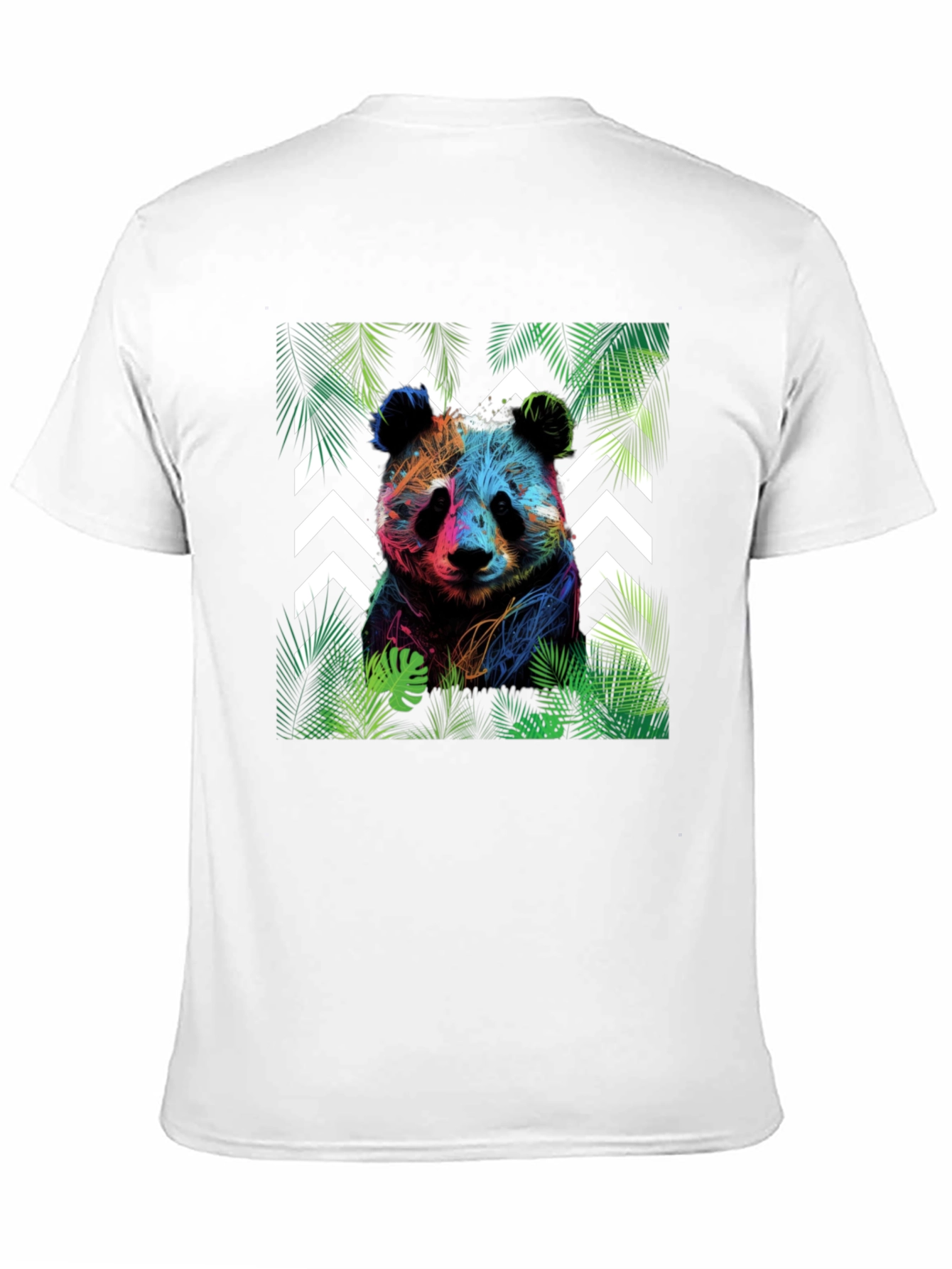 Vibrant Panda Graphic Tee - Black Cotton Blend