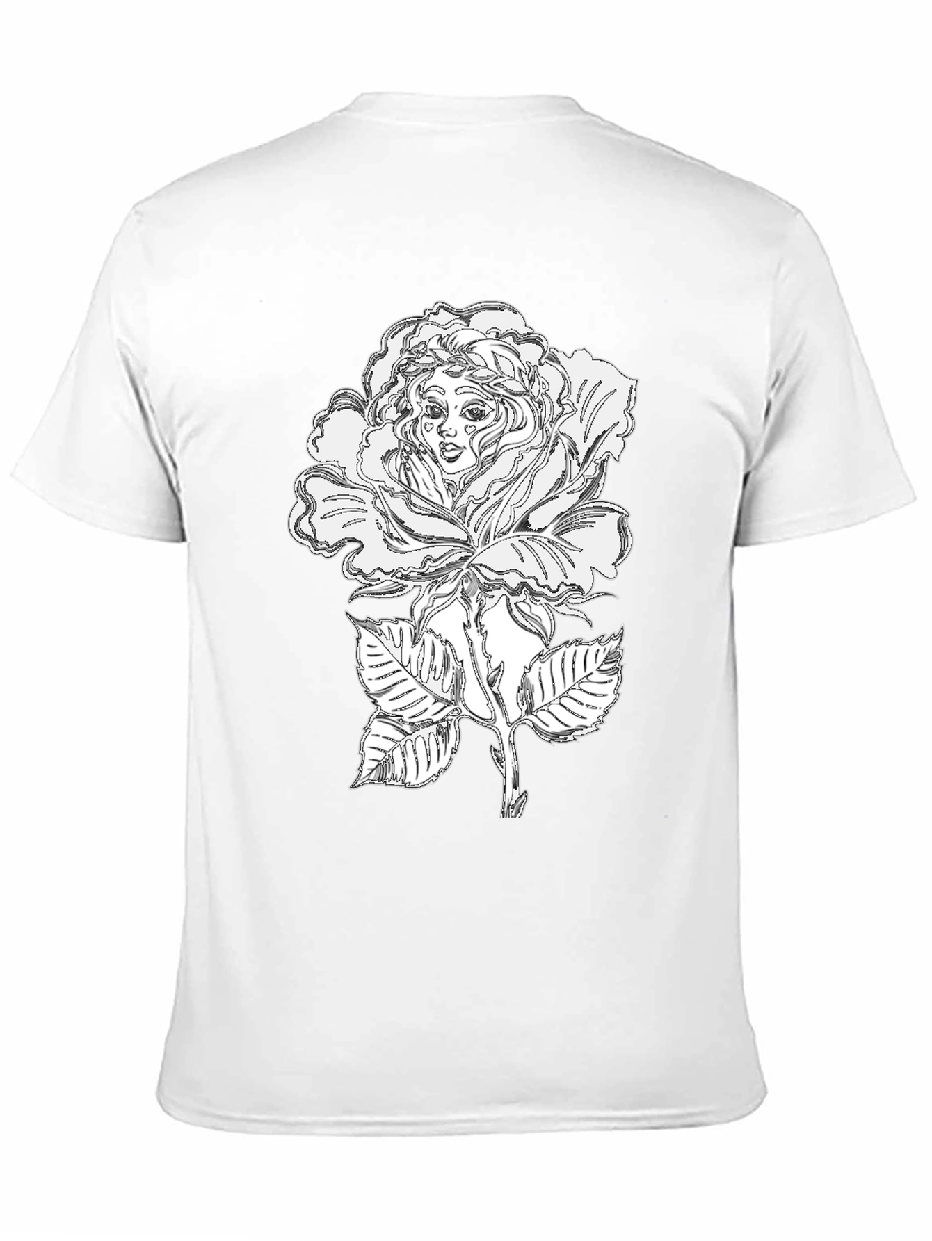 Black Rose Woman Tee - Unique Graphic T-Shirt