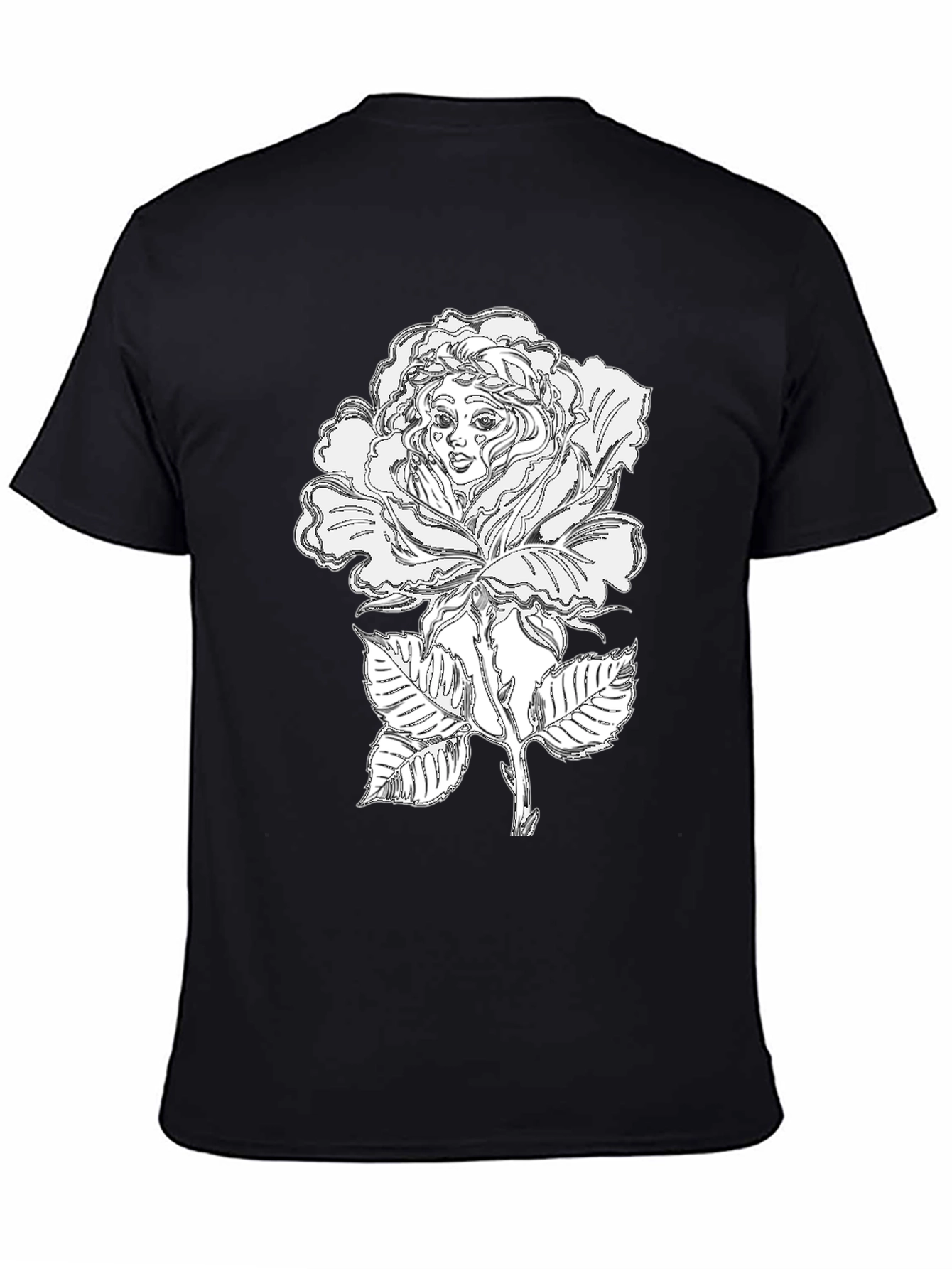 Black Rose Woman Tee - Unique Graphic T-Shirt