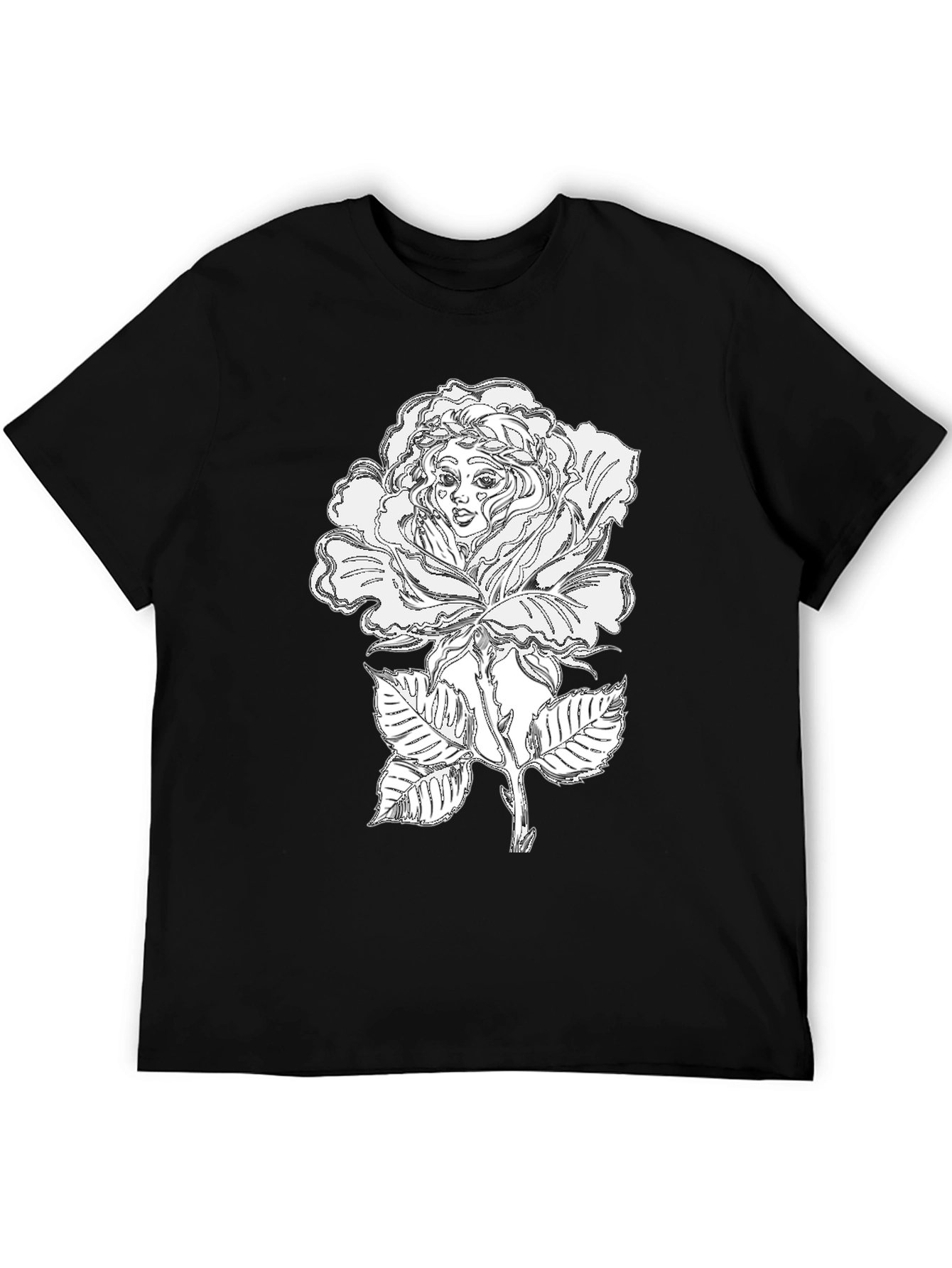 Black Rose Woman Tee - Unique Graphic T-Shirt
