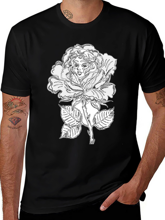 Black Rose Woman Tee - Unique Graphic T-Shirt