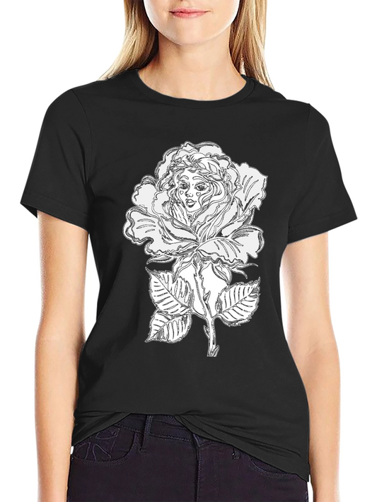 Black Rose Woman Tee - Unique Graphic T-Shirt