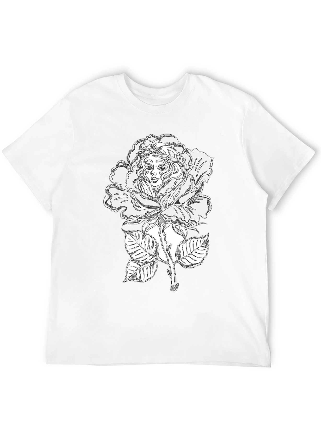 Black Rose Woman Tee - Unique Graphic T-Shirt