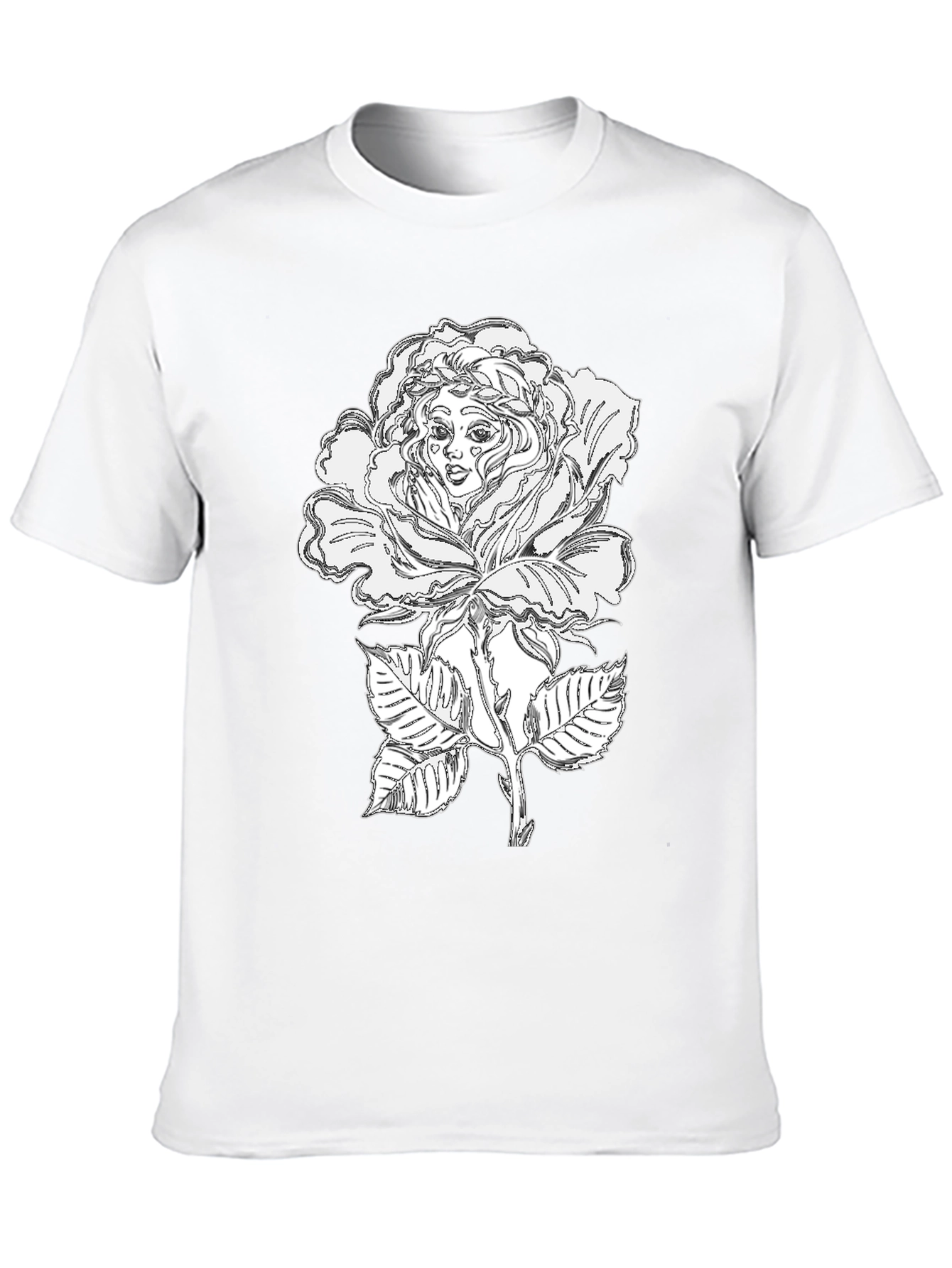 Black Rose Woman Tee - Unique Graphic T-Shirt
