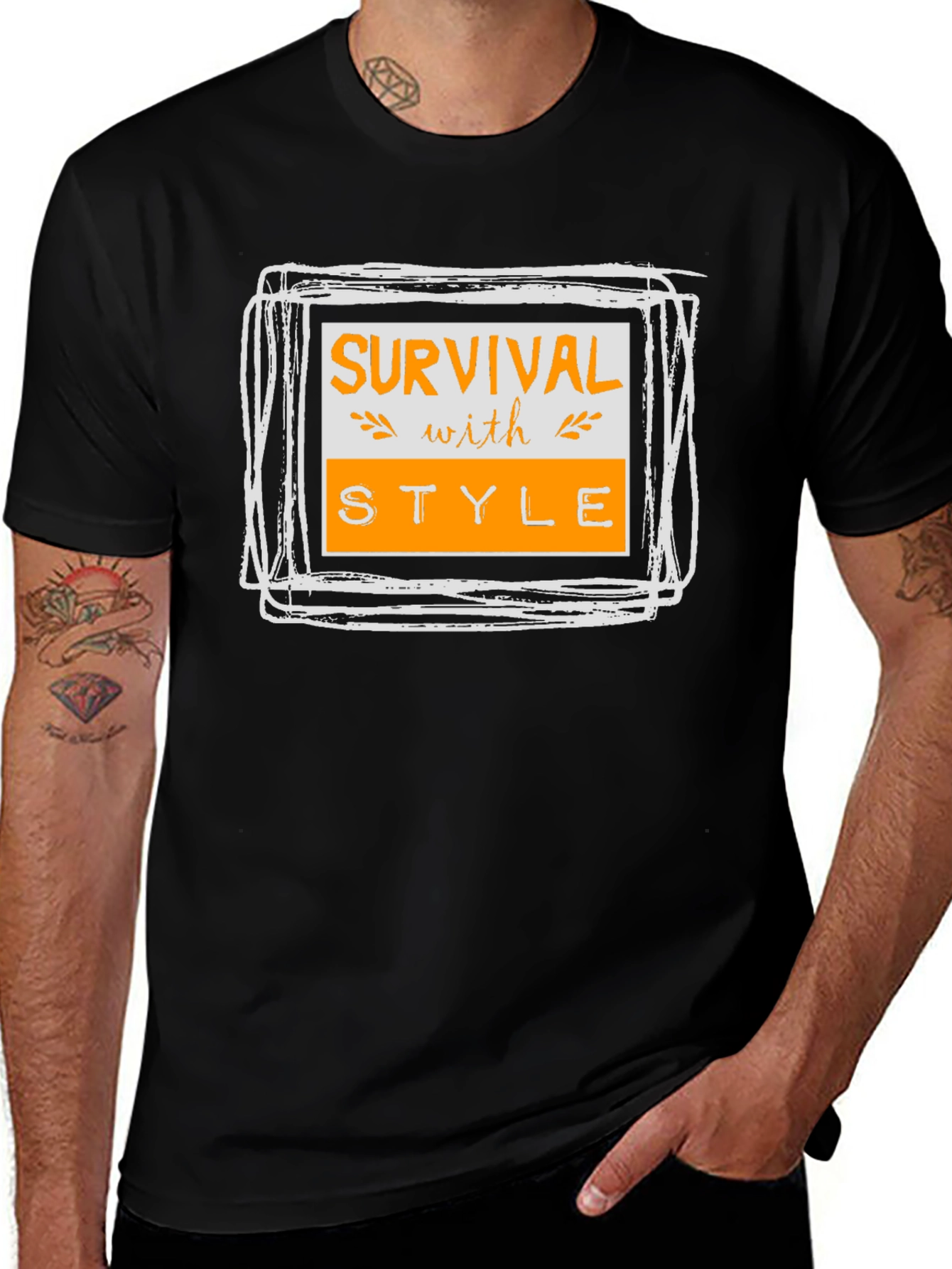 Survival with Style Graphic Tee - Black T-Shirt