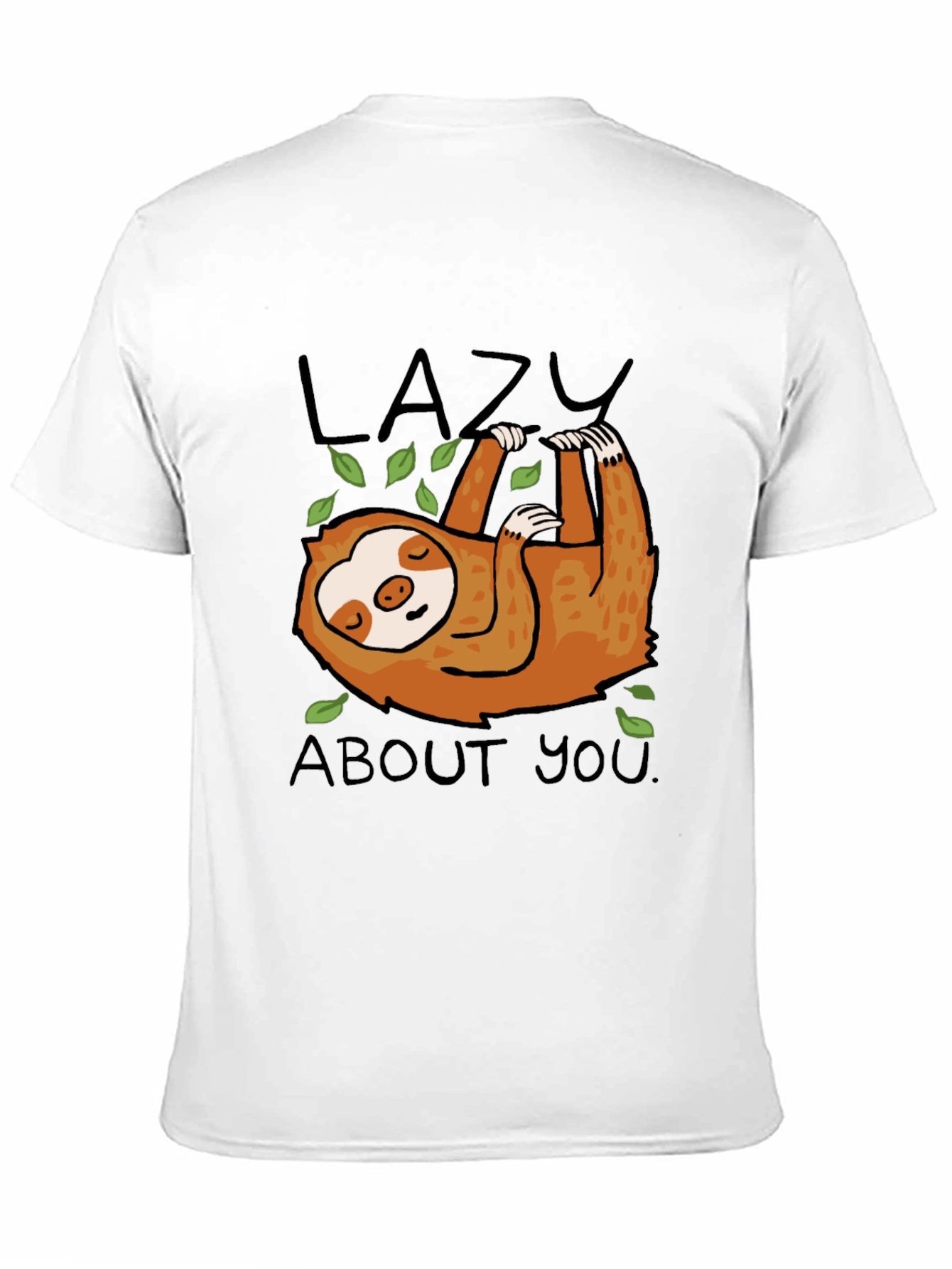 Lazy Sloth Graphic Tee - Mens Black T-Shirt