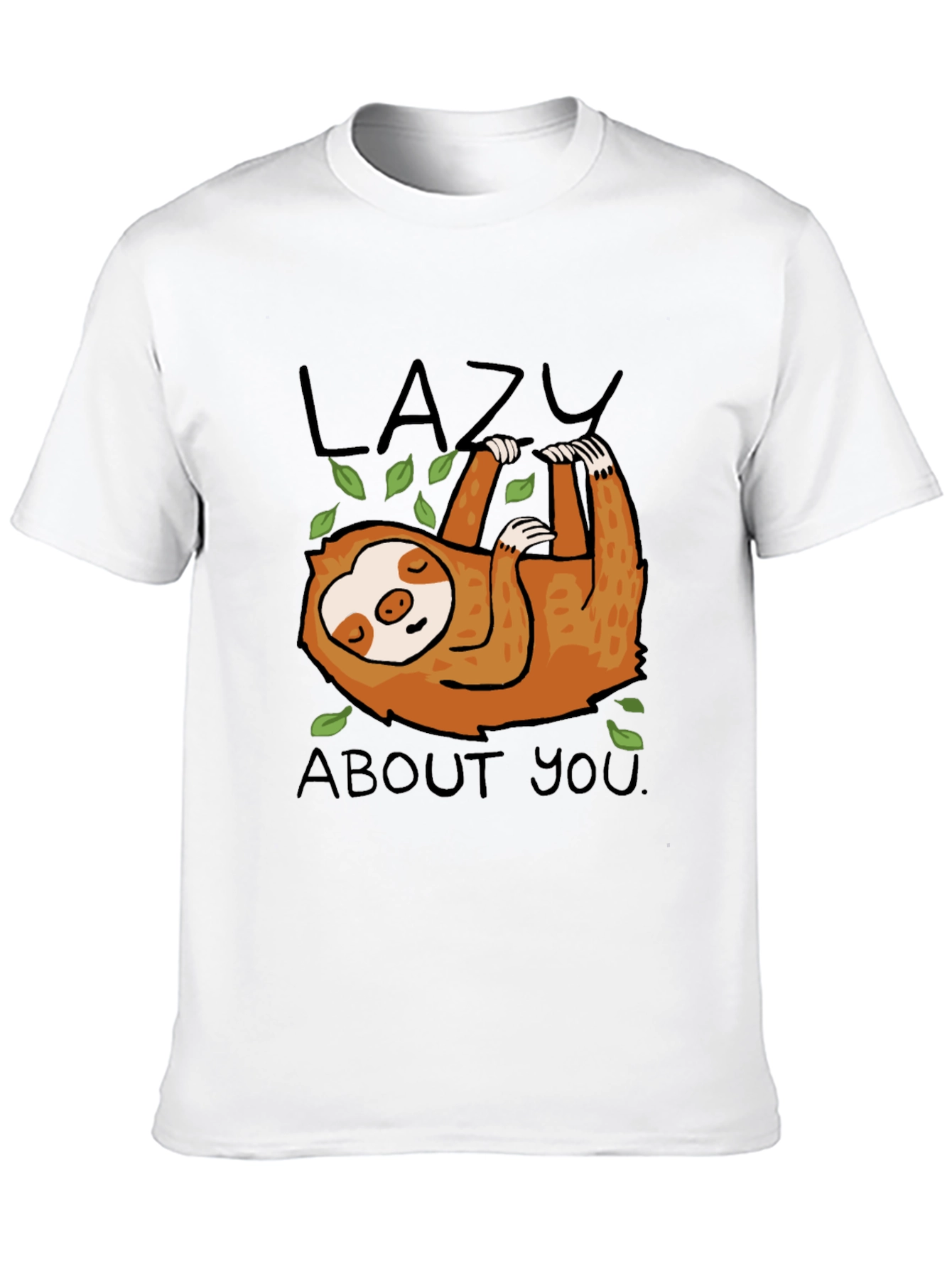 Lazy Sloth Graphic Tee - Mens Black T-Shirt