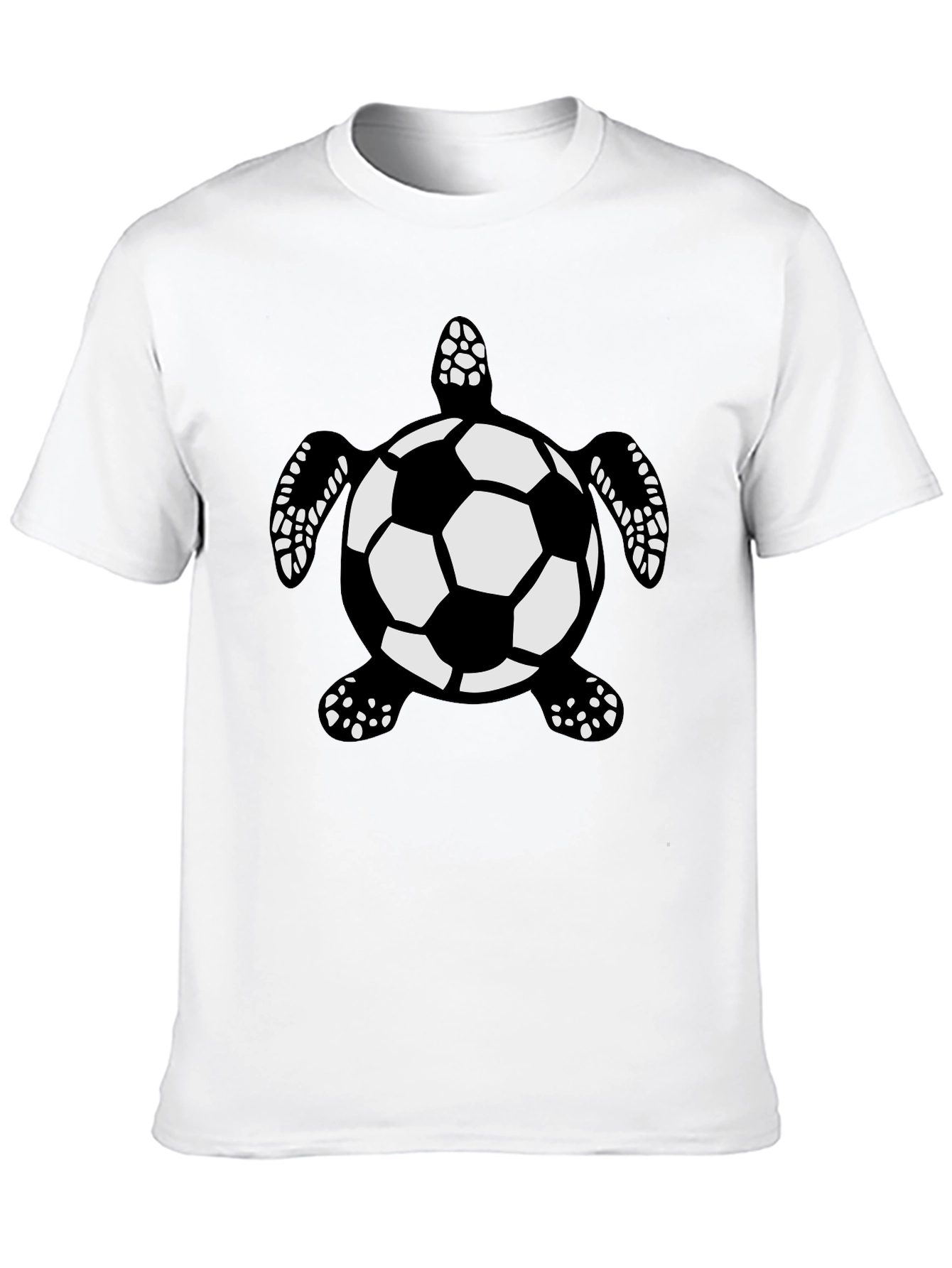 Soccer Ball Turtle Black T-Shirt