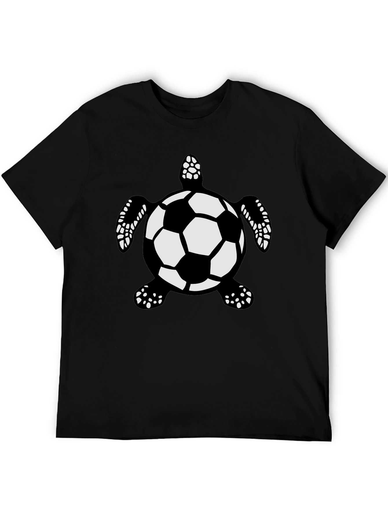 Soccer Ball Turtle Black T-Shirt