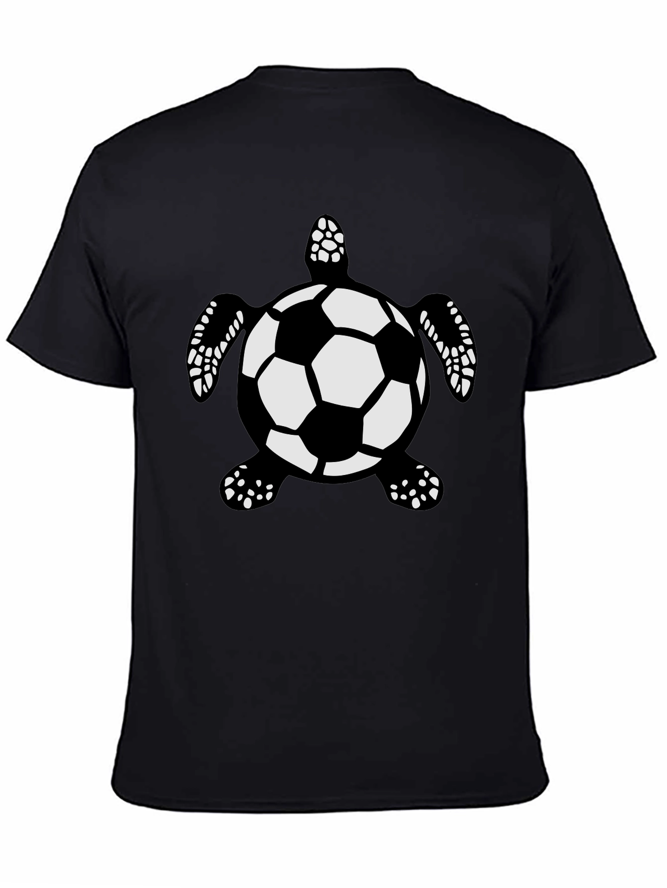 Soccer Ball Turtle Black T-Shirt