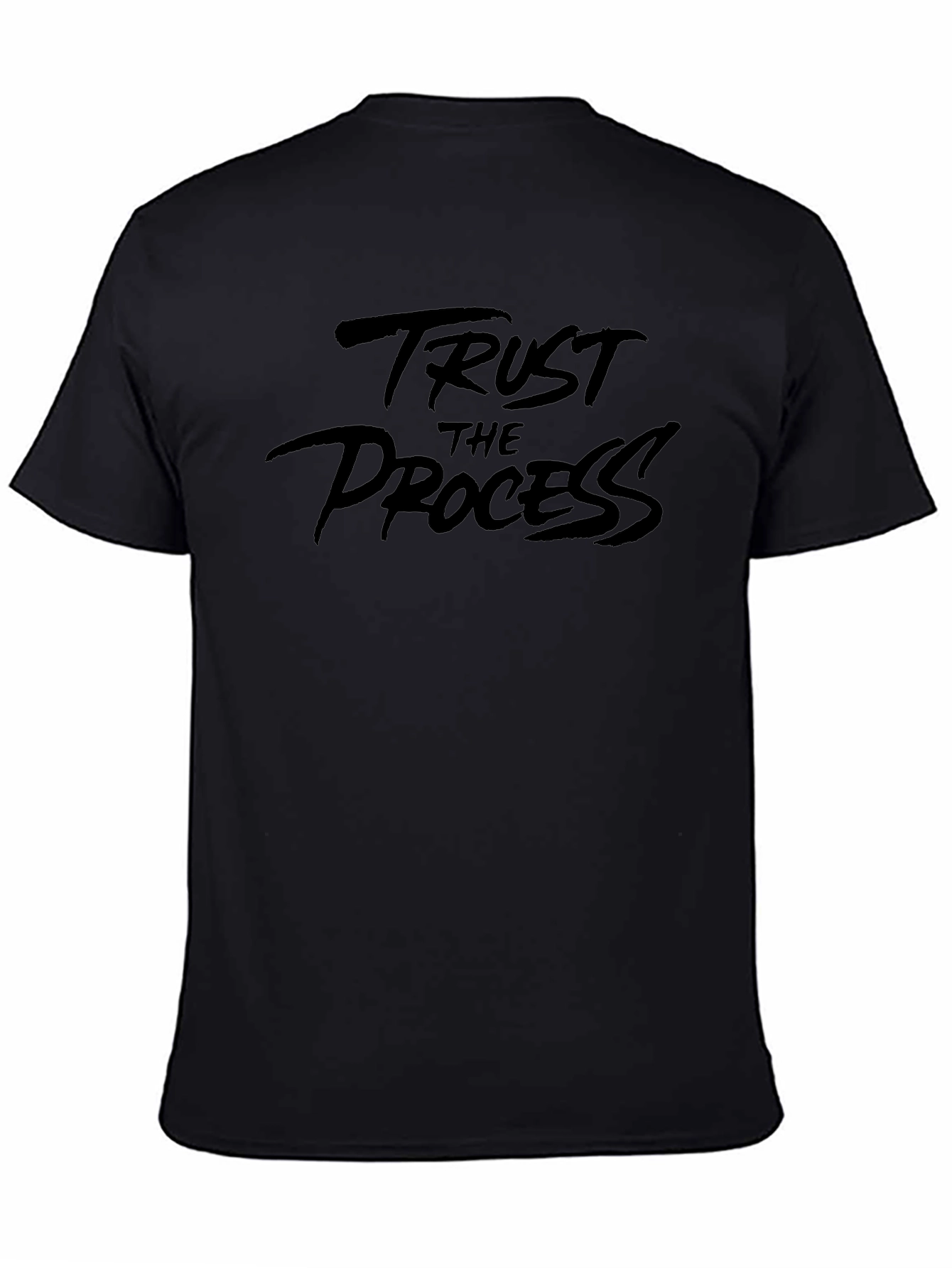 Trust The Process Black Graphic T-Shirt