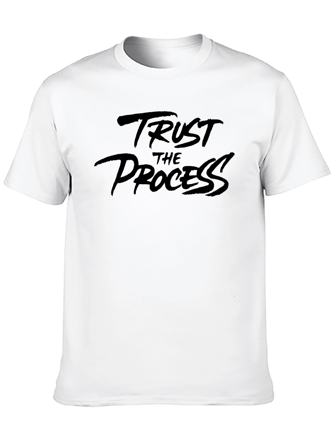 Trust The Process Black Graphic T-Shirt