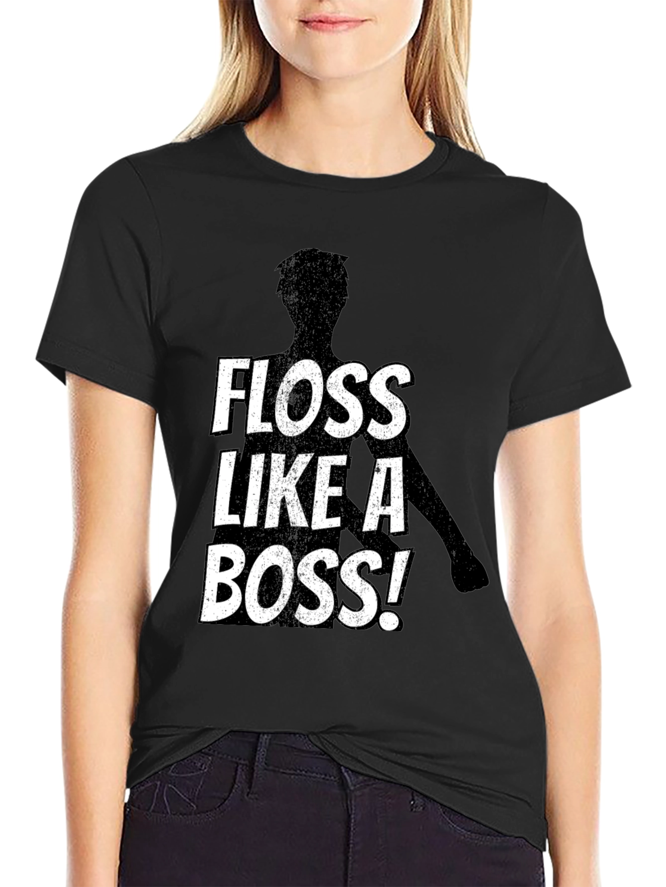 Floss Like A Boss Black T-Shirt
