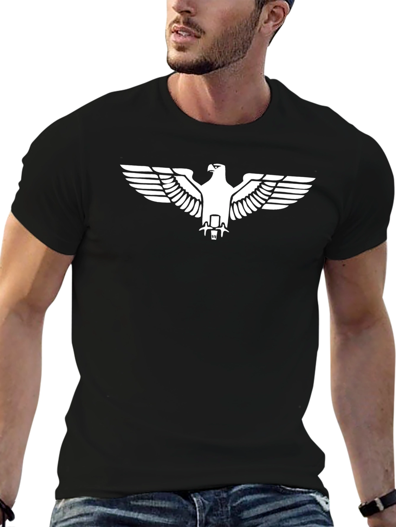 Eagle Crest Graphic Tee - Stylish Black T-Shirt