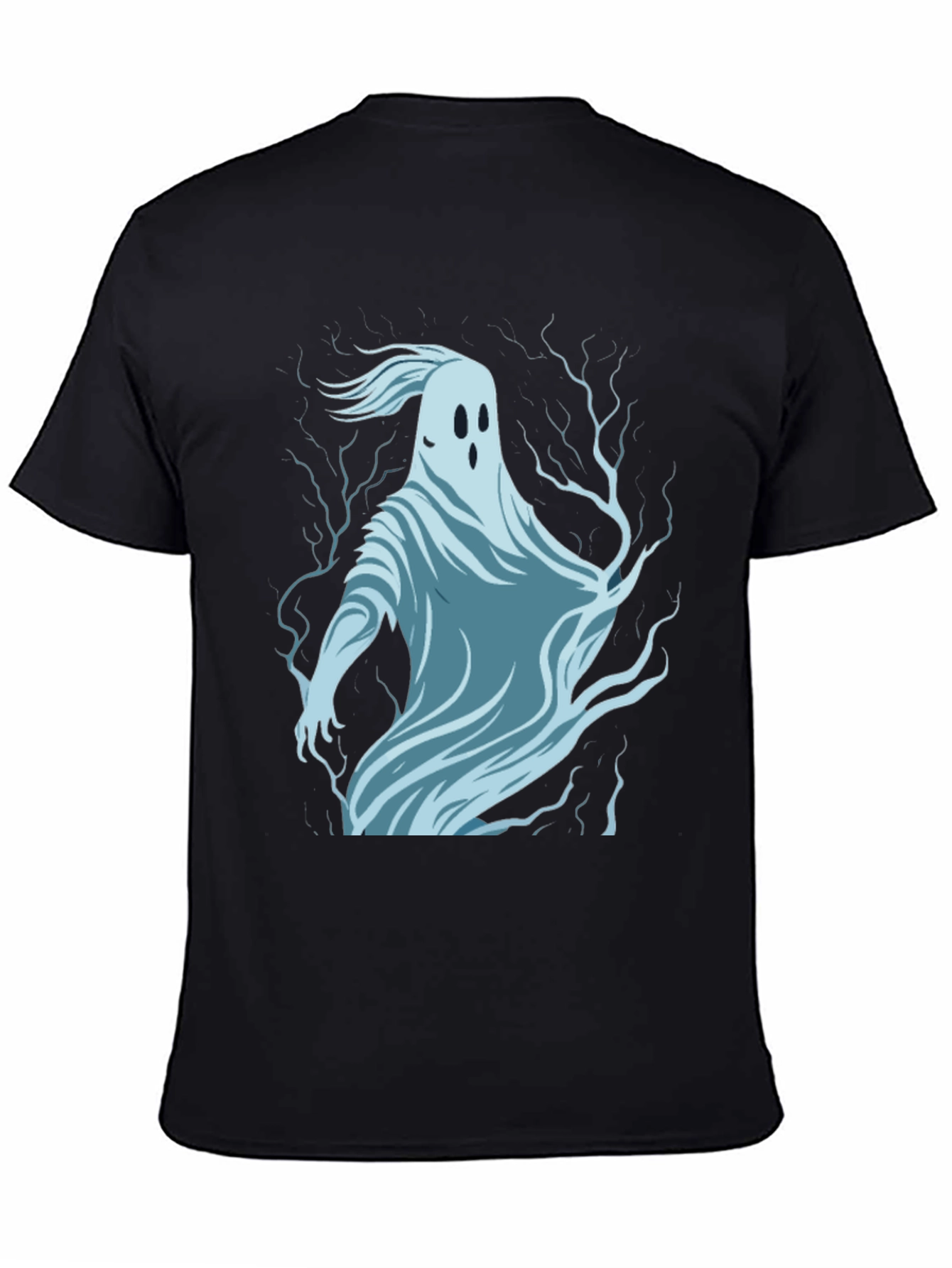 Ghost Graphic Print Black T-Shirt
