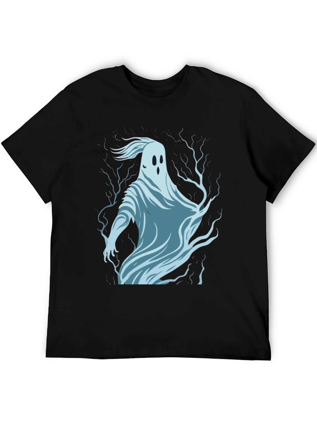 Ghost Graphic Print Black T-Shirt