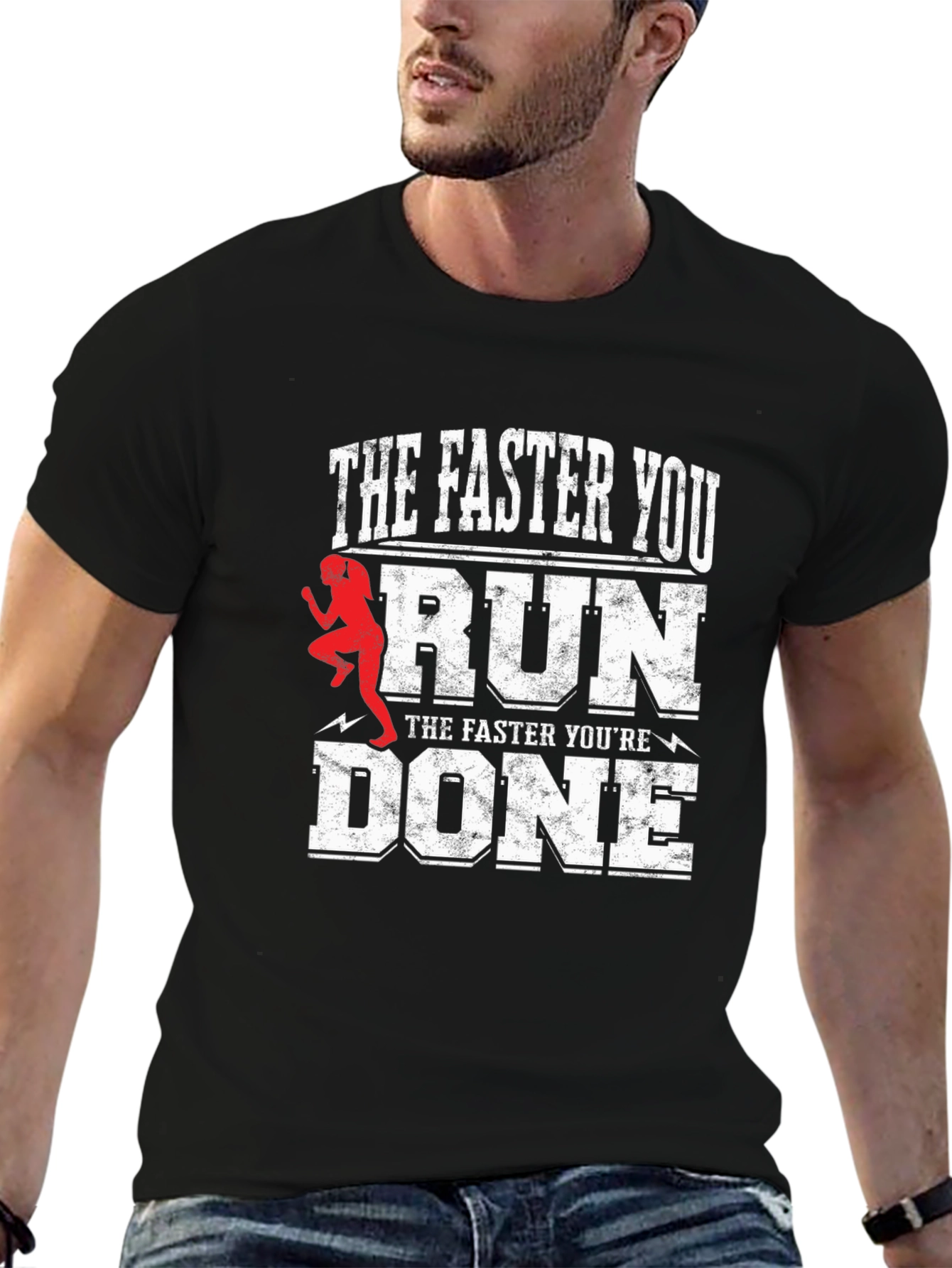 Funny Running T-Shirt - The Faster You Run...
