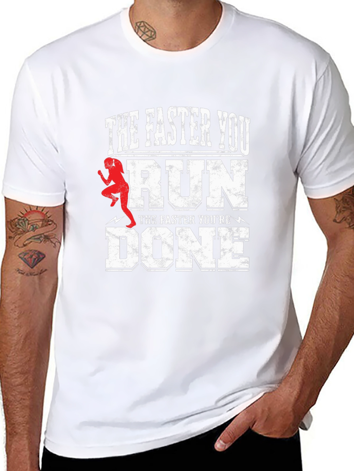 Funny Running T-Shirt - The Faster You Run...