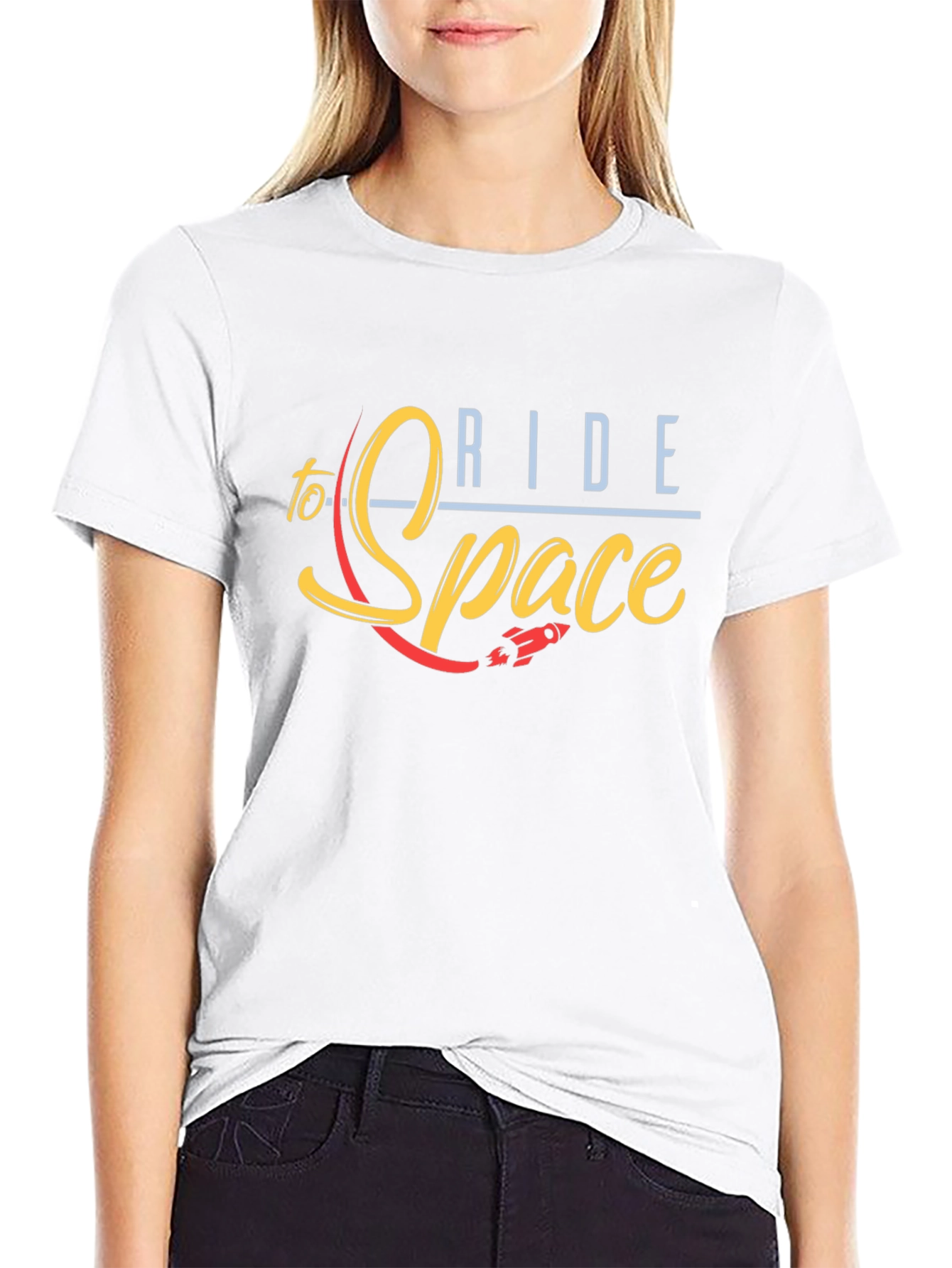 Ride to Space Black Graphic Tee