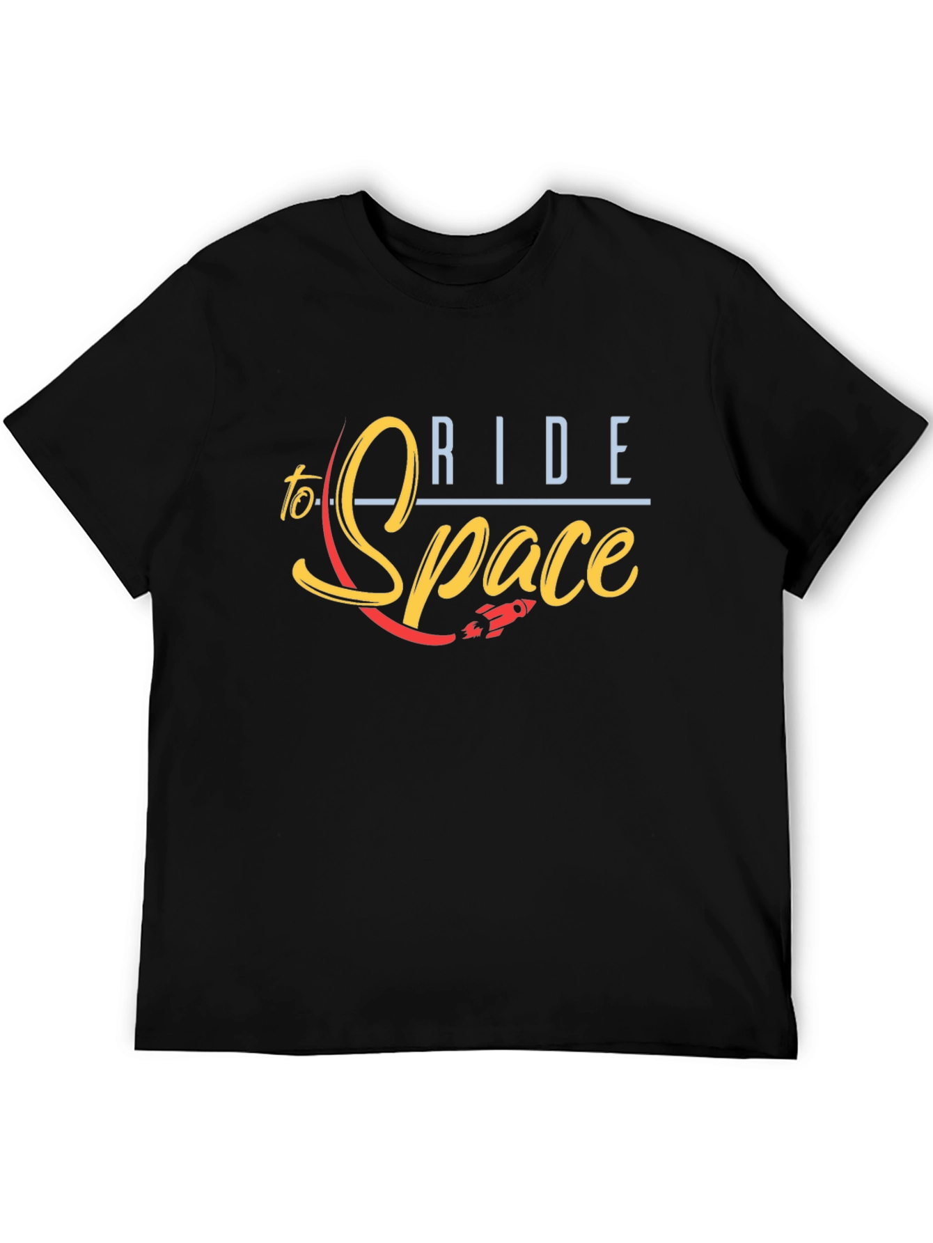 Ride to Space Black Graphic Tee