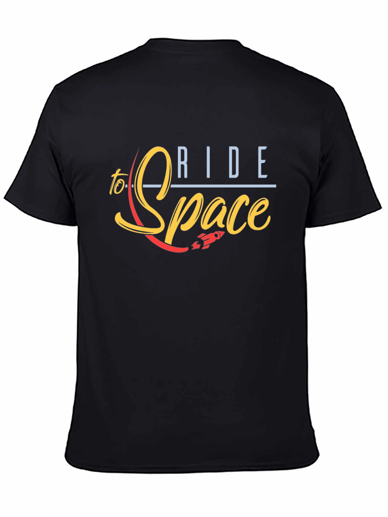 Ride to Space Black Graphic Tee