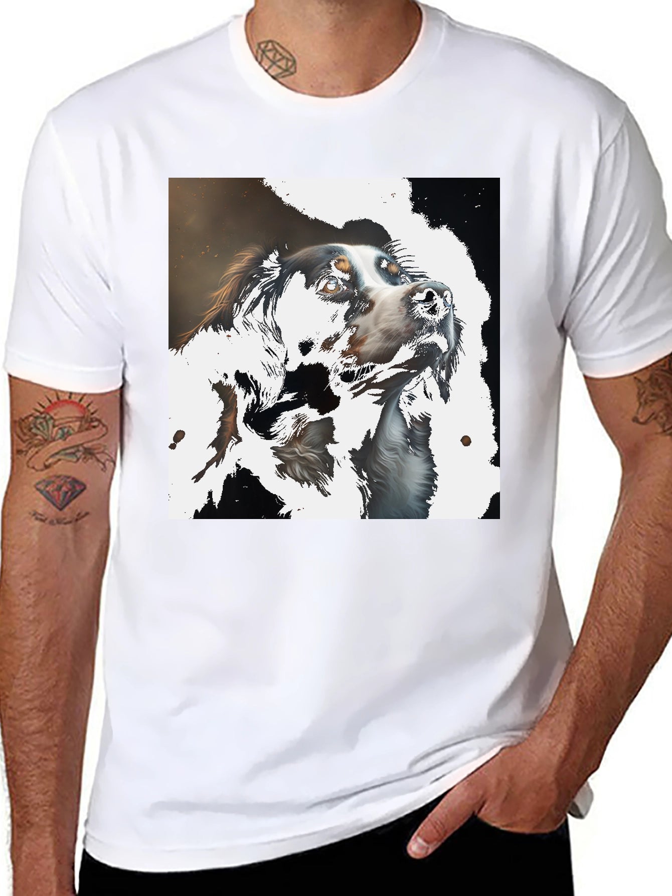 Dog Art T-Shirt - Stylish Canine Graphic Tee