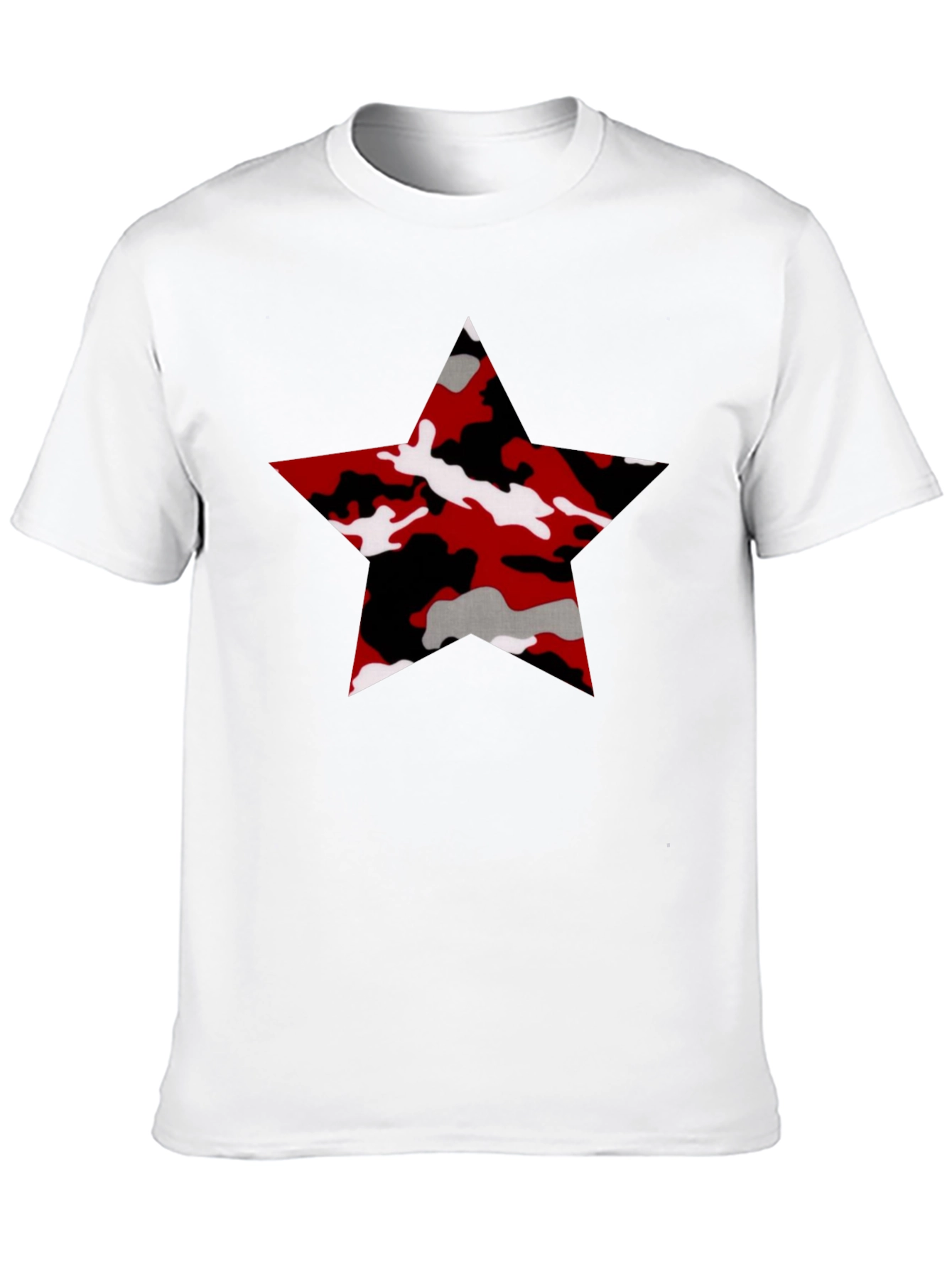 Camo Star Graphic Black T-Shirt