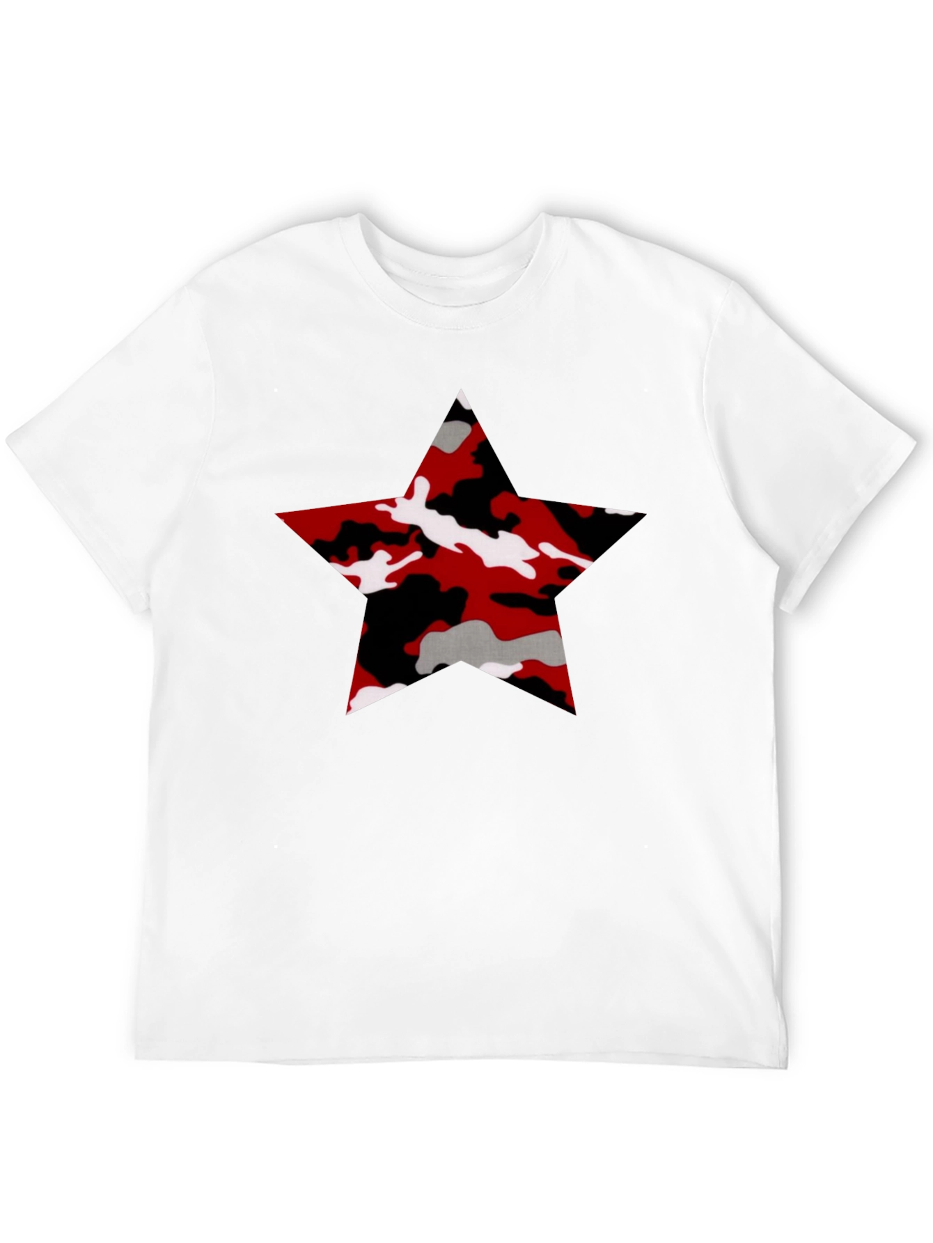Camo Star Graphic Black T-Shirt
