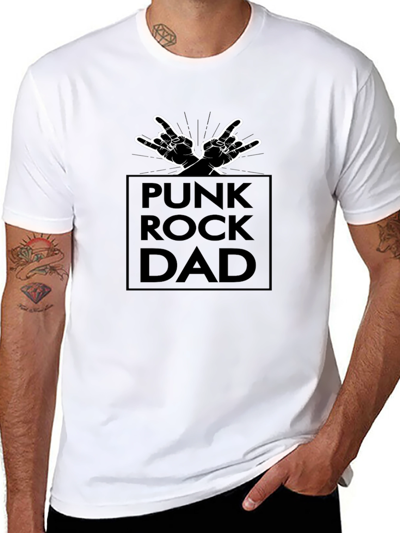 Punk Rock Dad T-Shirt - Cool Fathers Day Gift