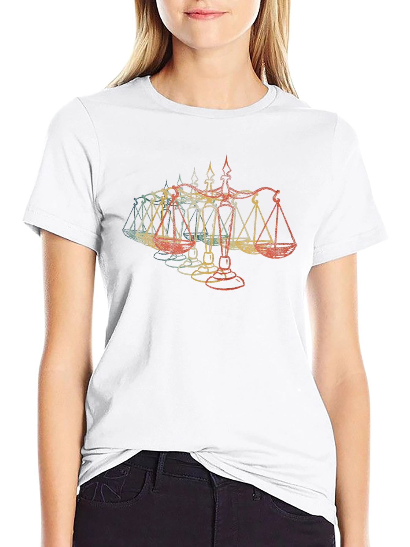 Scales of Justice Retro Style T-Shirt
